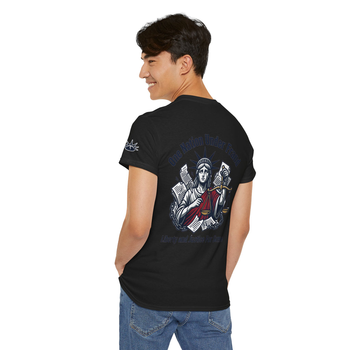 Color: Black | One Nation Under Fraud Premium Graphic Tee