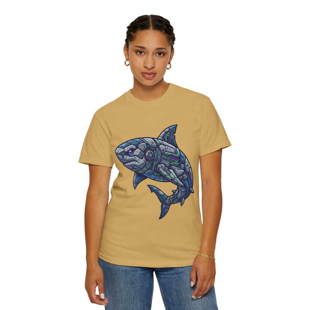 "Cyber Shark" Unisex Garment-Dyed Tee