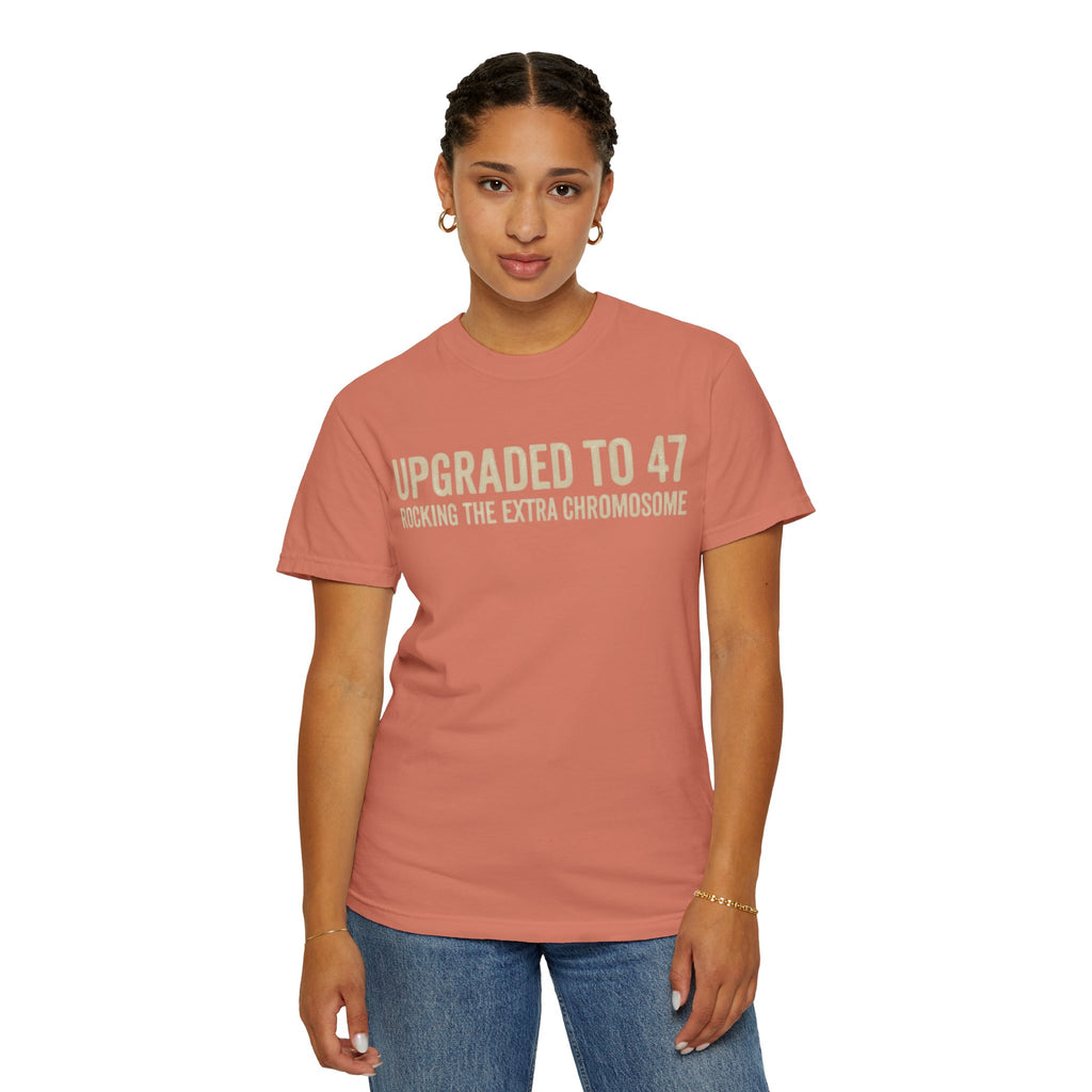 "47 Chromosomes" Unisex Garment-Dyed Tee