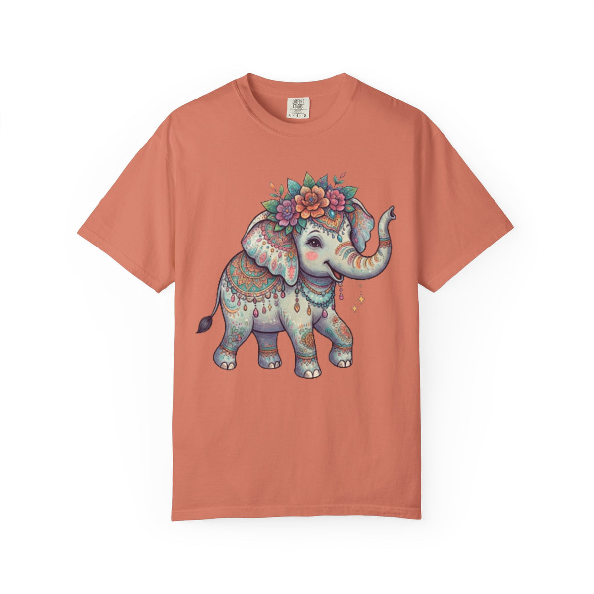 "Hippy Elephant" Unisex Garment-Dyed Tee