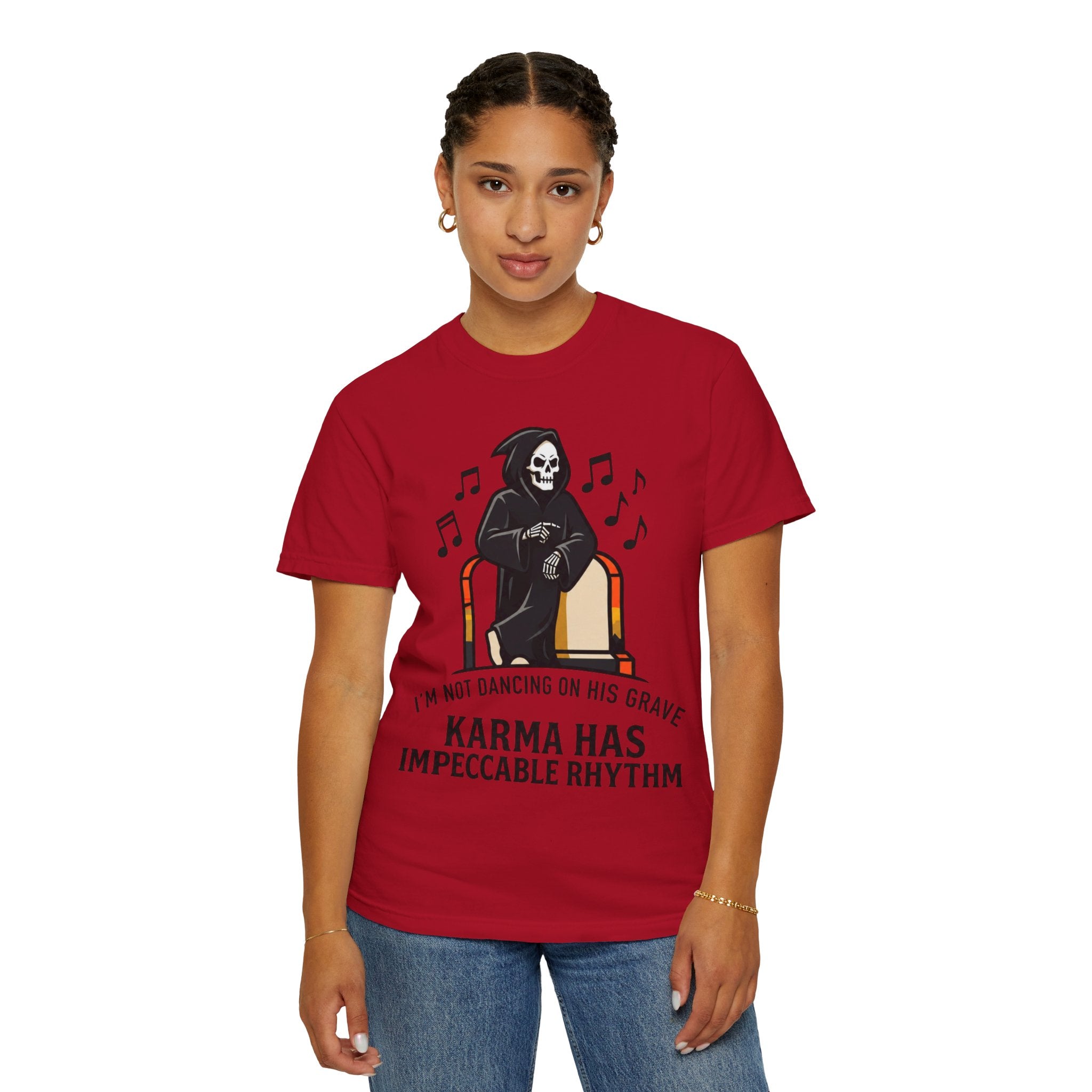 "Dancing On Grave" Unisex Garment-Dyed Tee