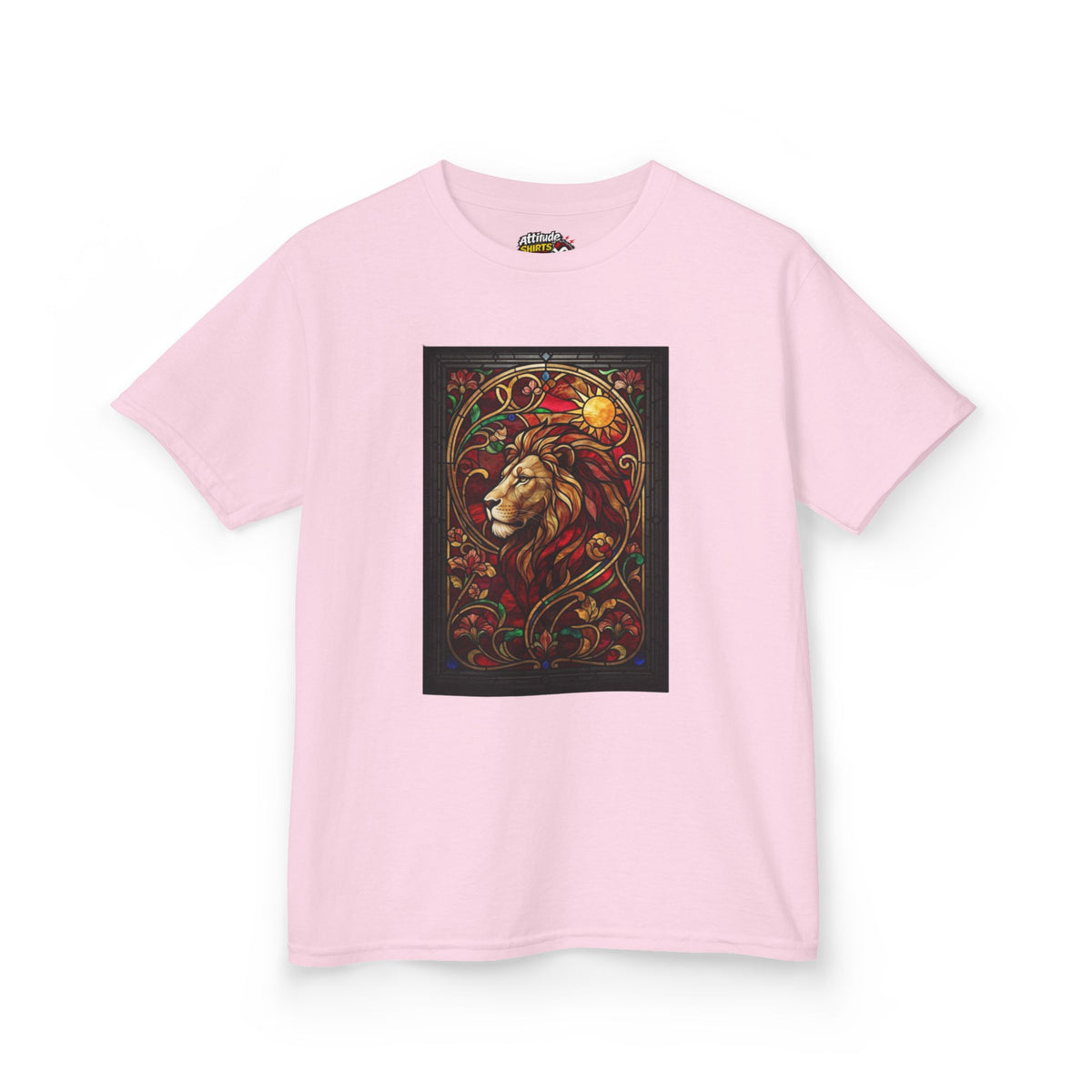 "Stained Glass Sign LEO" Kids Tee