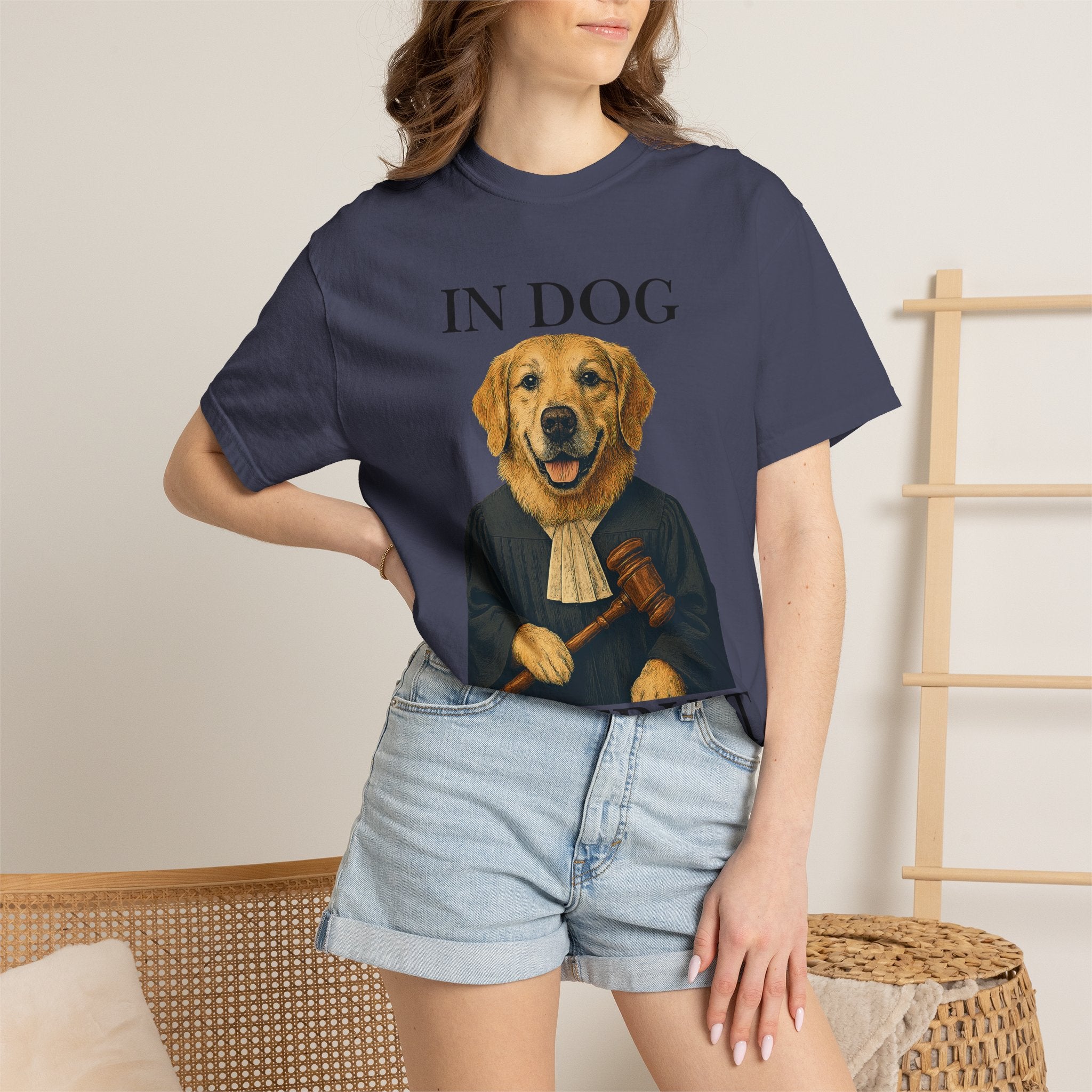 "In Dog We Trust (The Honorable Goldie)" Unisex Garment-Dyed T-shirt