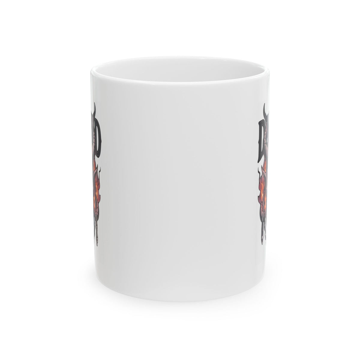 "Damned" White Ceramic Mug