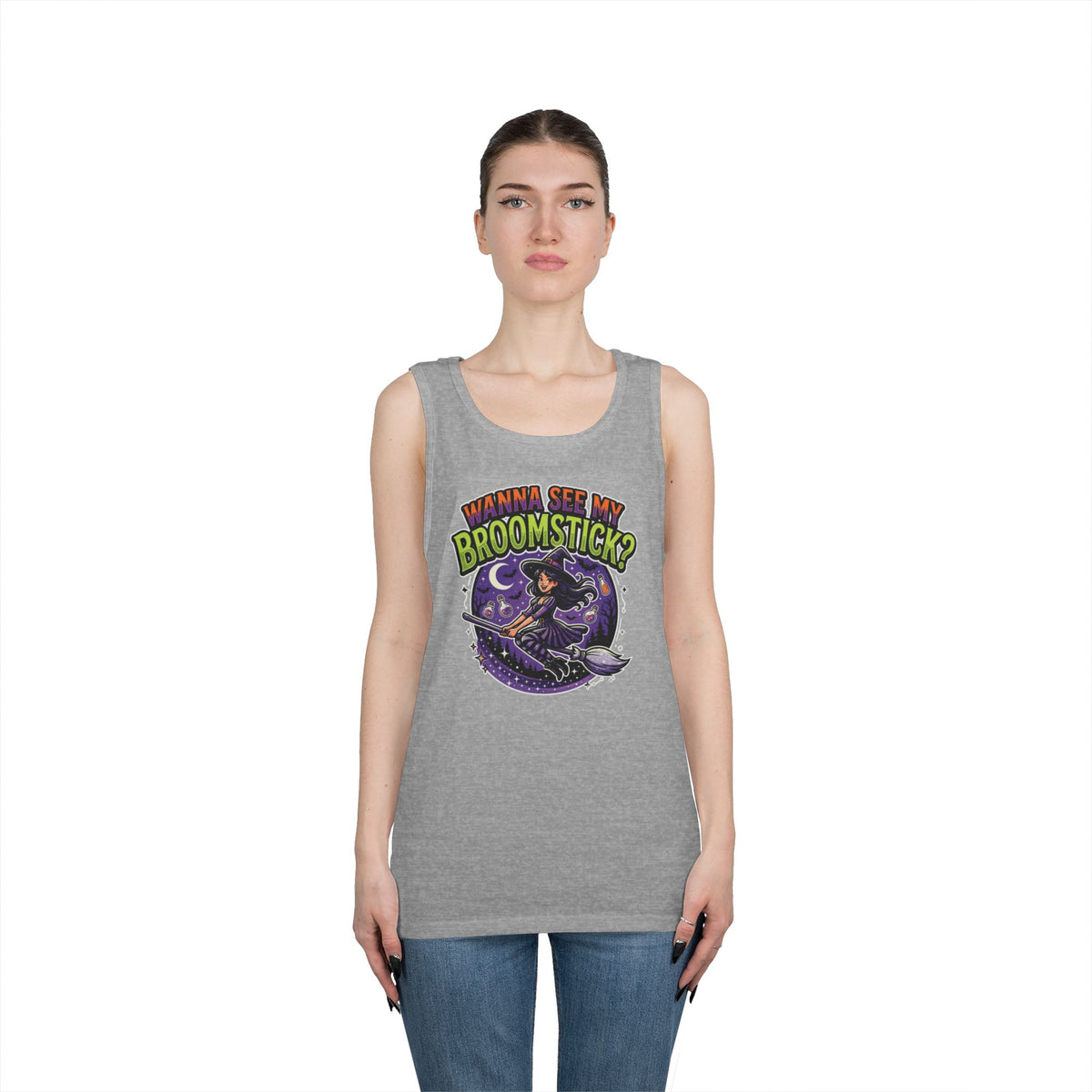 Color: Sport Grey | Wanna See My Broomstick Tank Top