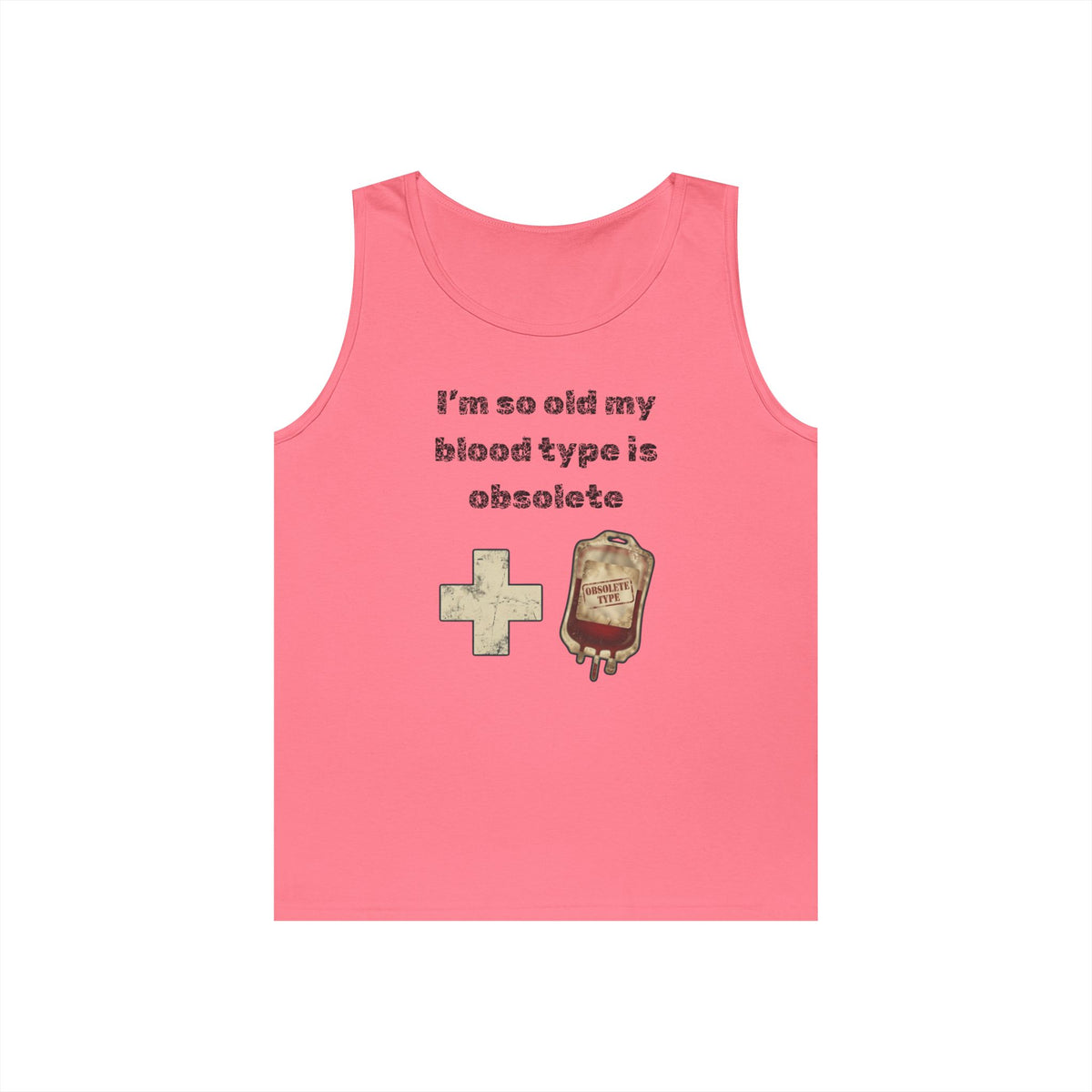 Color: Safety Pink | Blood Type Tank Top