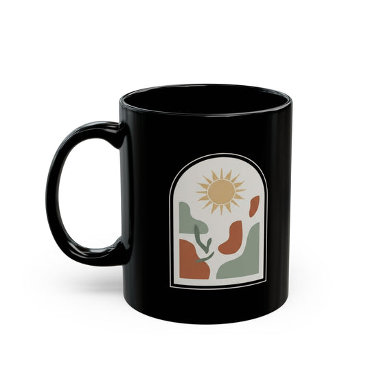 "Desert Sun" Black Ceramic Mug