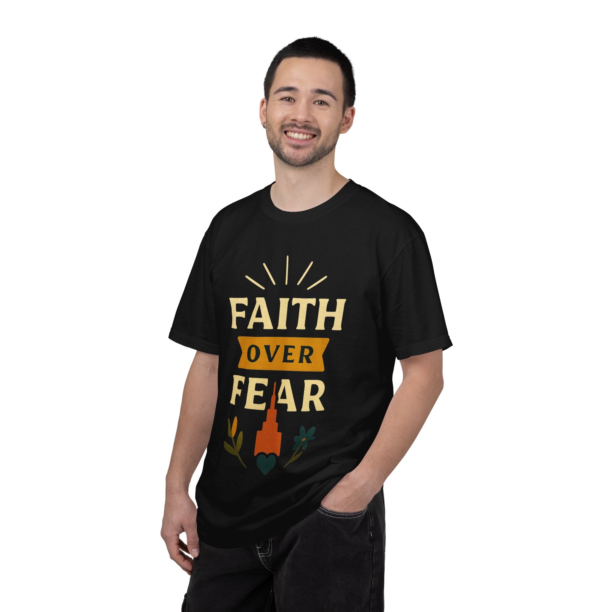 "Faith Over Fear" Unisex Garment-Dyed T-shirt