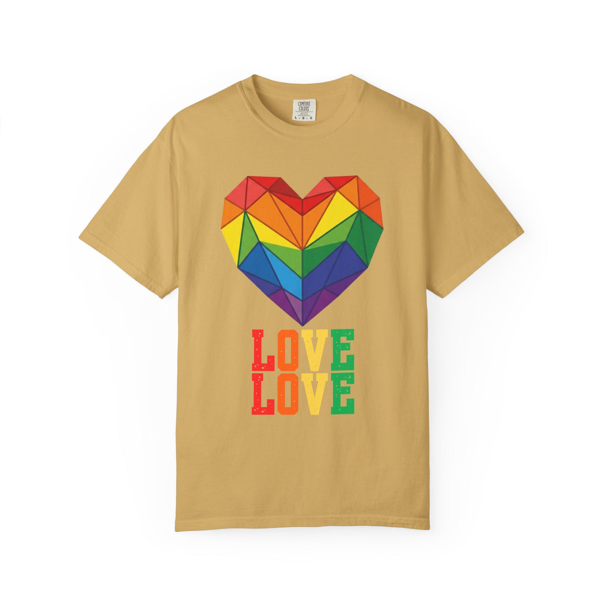 Color: Mustard | LOVE Unisex Garment-Dyed Tee