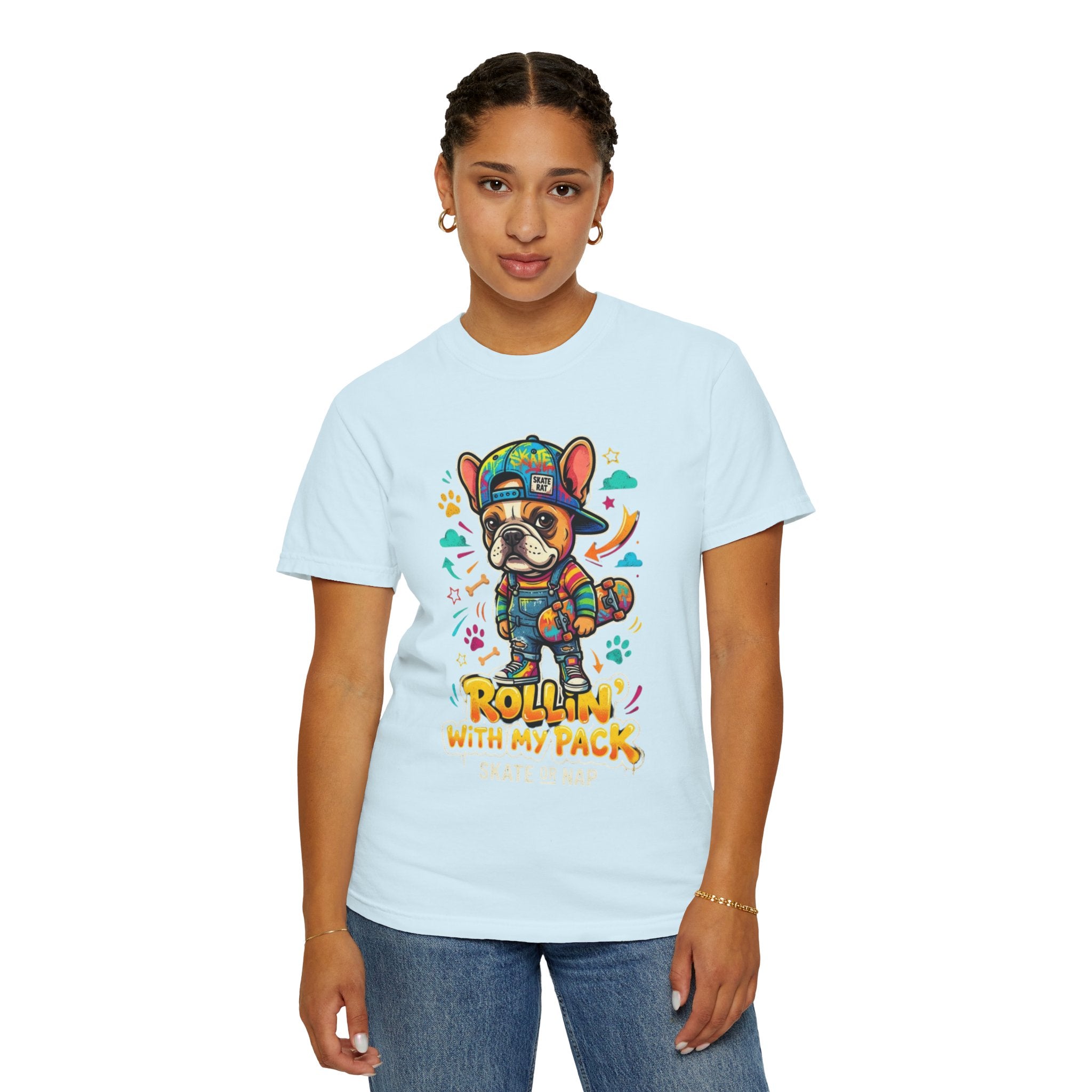 "Rollin With My Pack" Unisex Garment-Dyed Tee