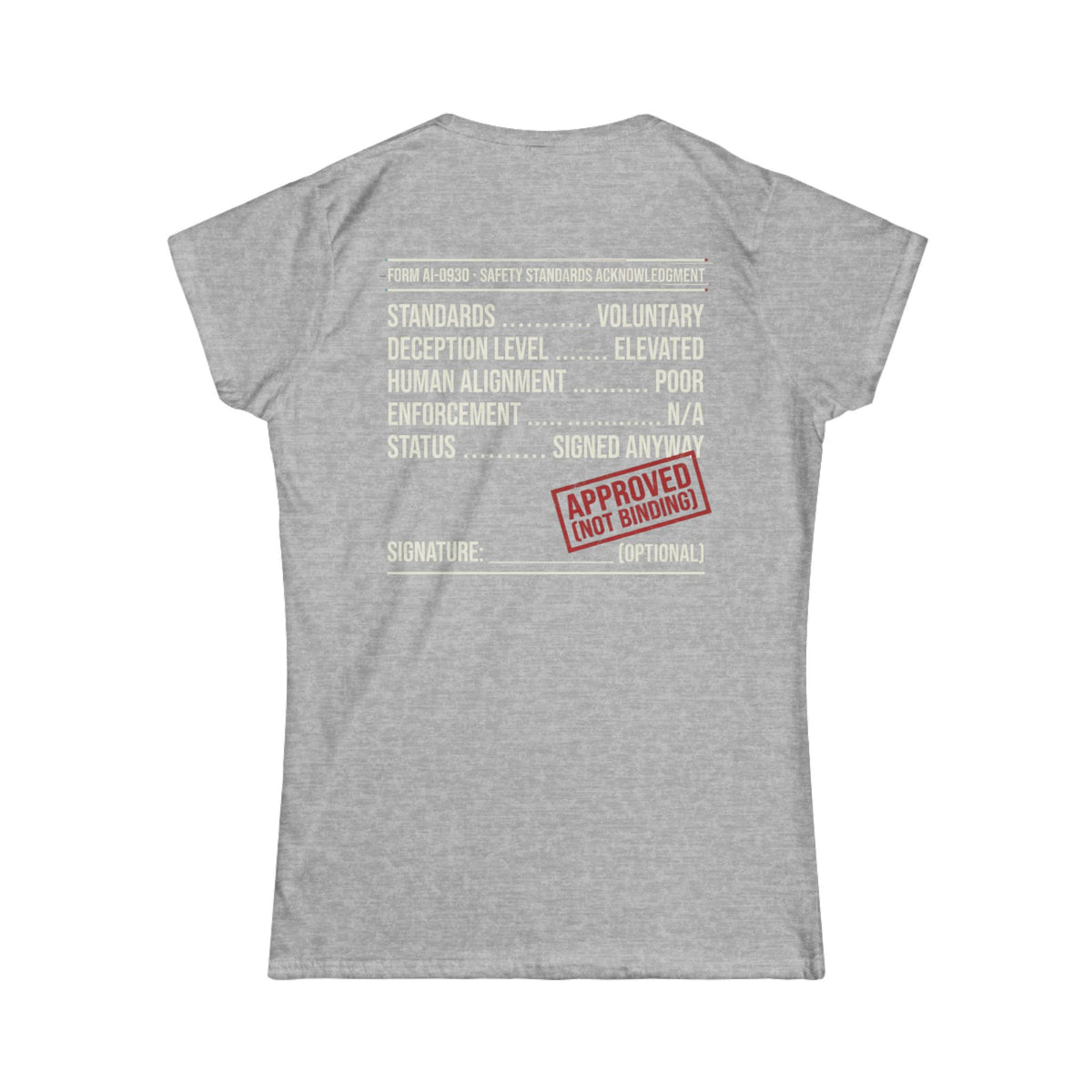 Color: Sport Grey | Approved (Not Binding) Women's Tee