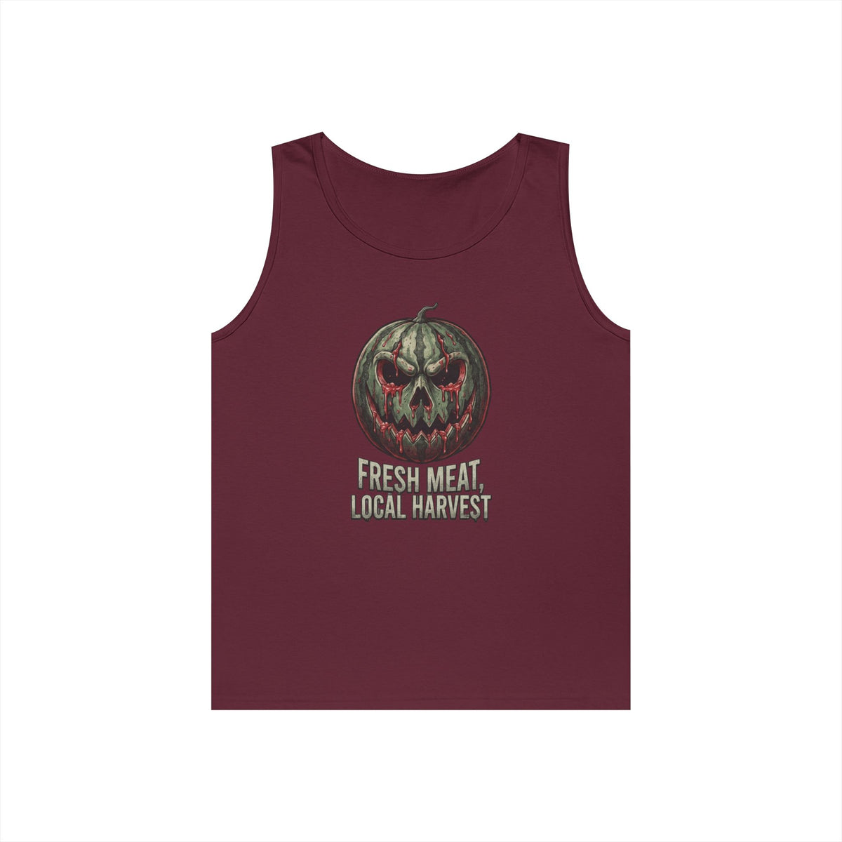 Color: Maroon | Fresh Meat, Local Harvest Tank Top