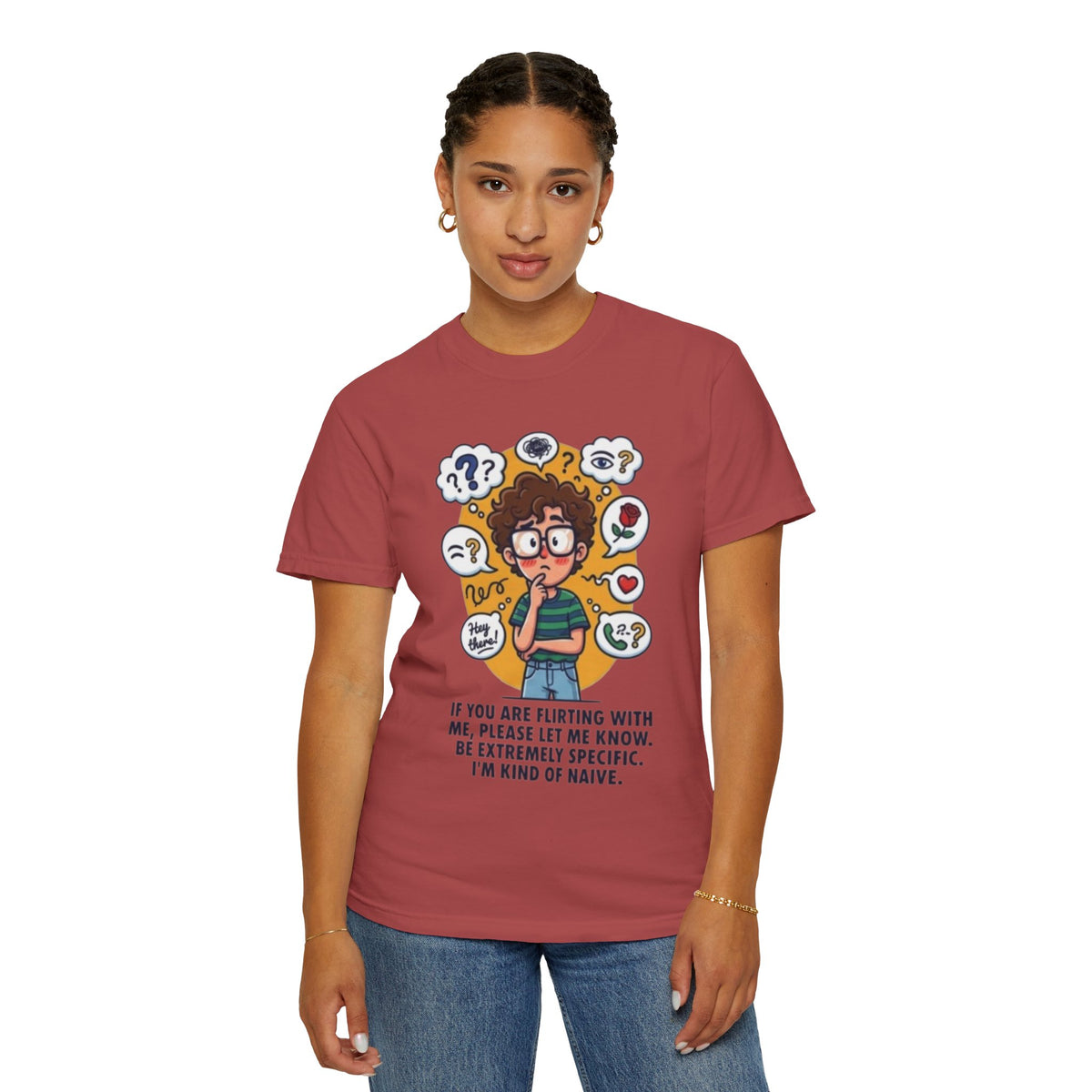 Color: Crimson | Flirting Unisex Garment-Dyed Tee