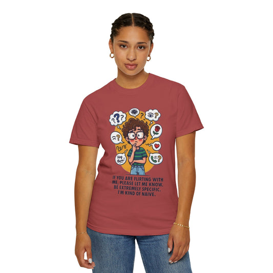 Color: Crimson | Flirting Unisex Garment-Dyed Tee