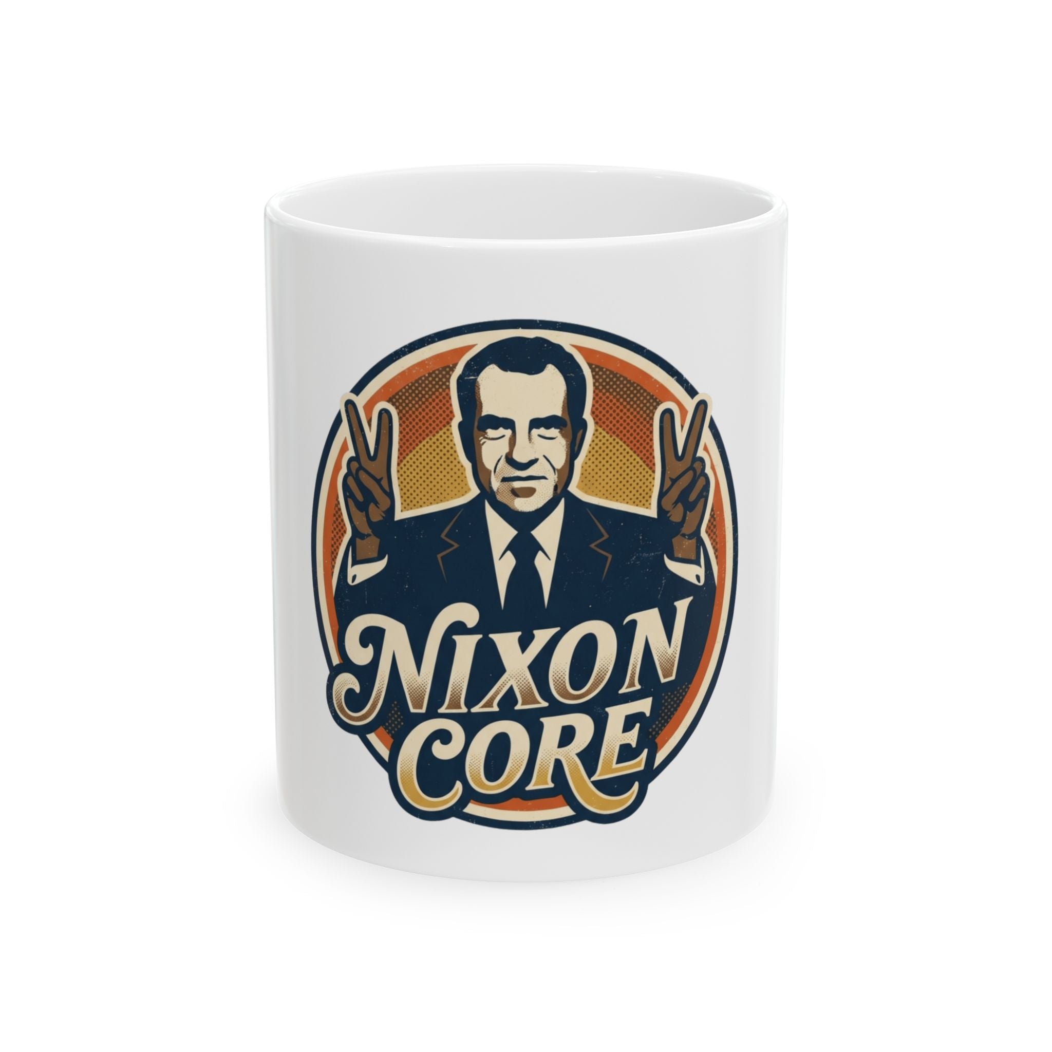 "Nixon Core" White Ceramic Mug