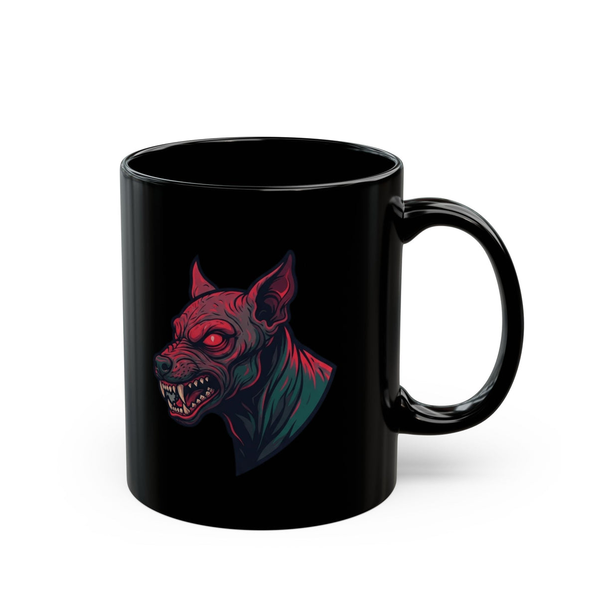 "Chupacabra (Puerto Rico-Latin America)" Black Ceramic Mug — Graphic
