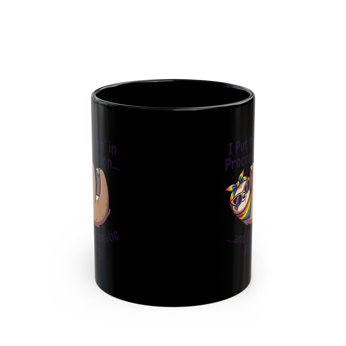 "Pro in Problematic Flirting" Black Ceramic Mug