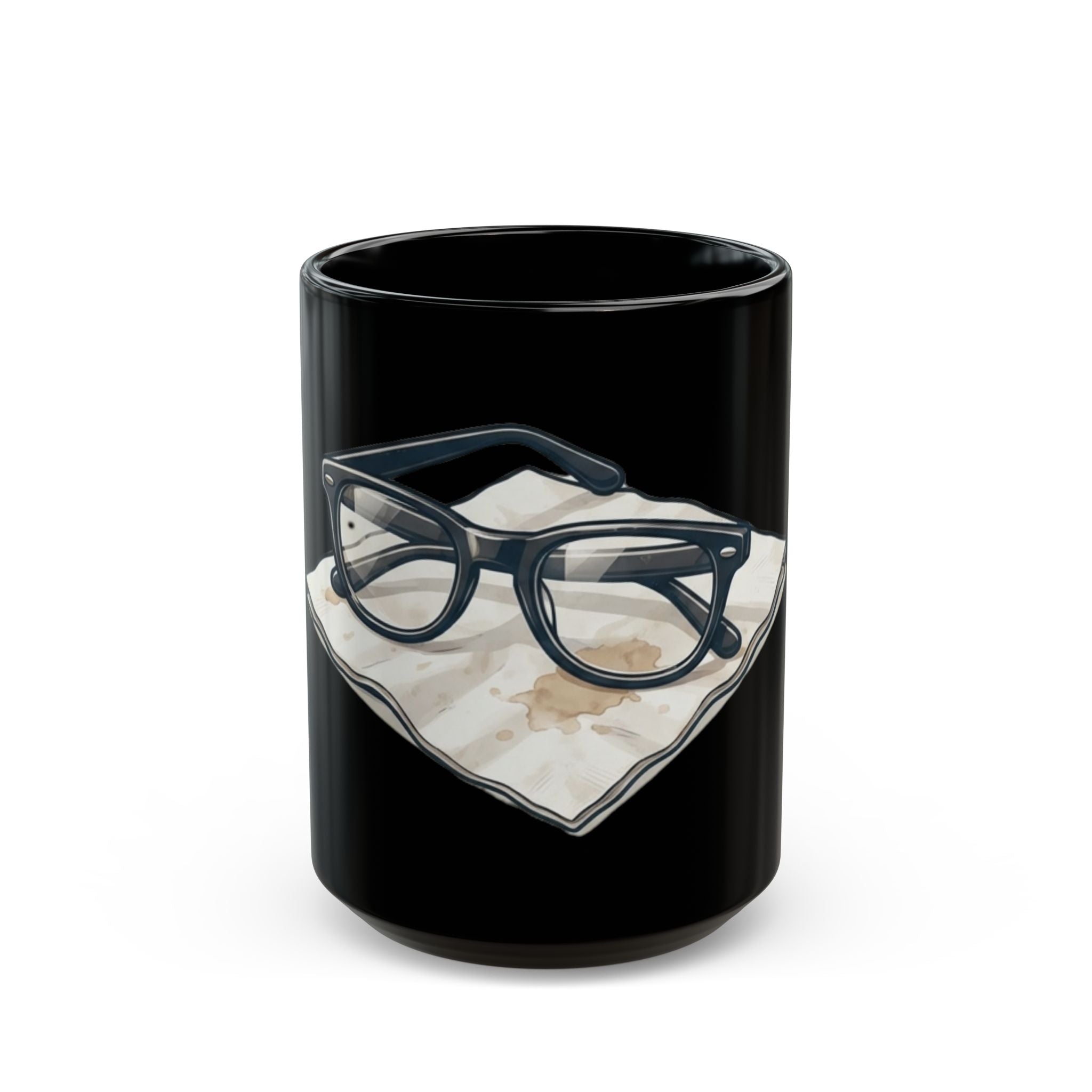 "Alibi Amber Ales" Black Ceramic Mug — Graphic