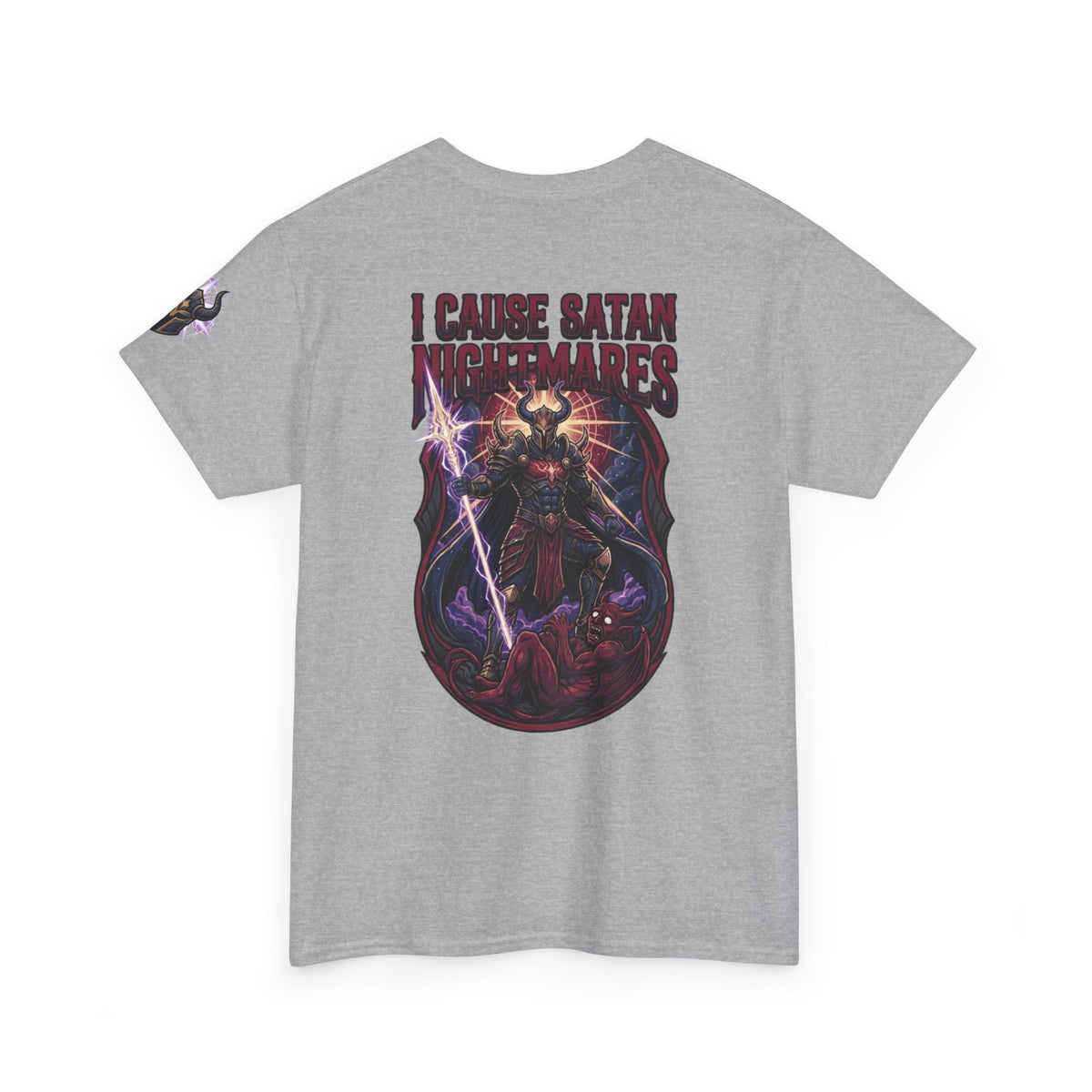 Color: Sport Grey | I Cause Satan Nightmares Premium Graphic Tee