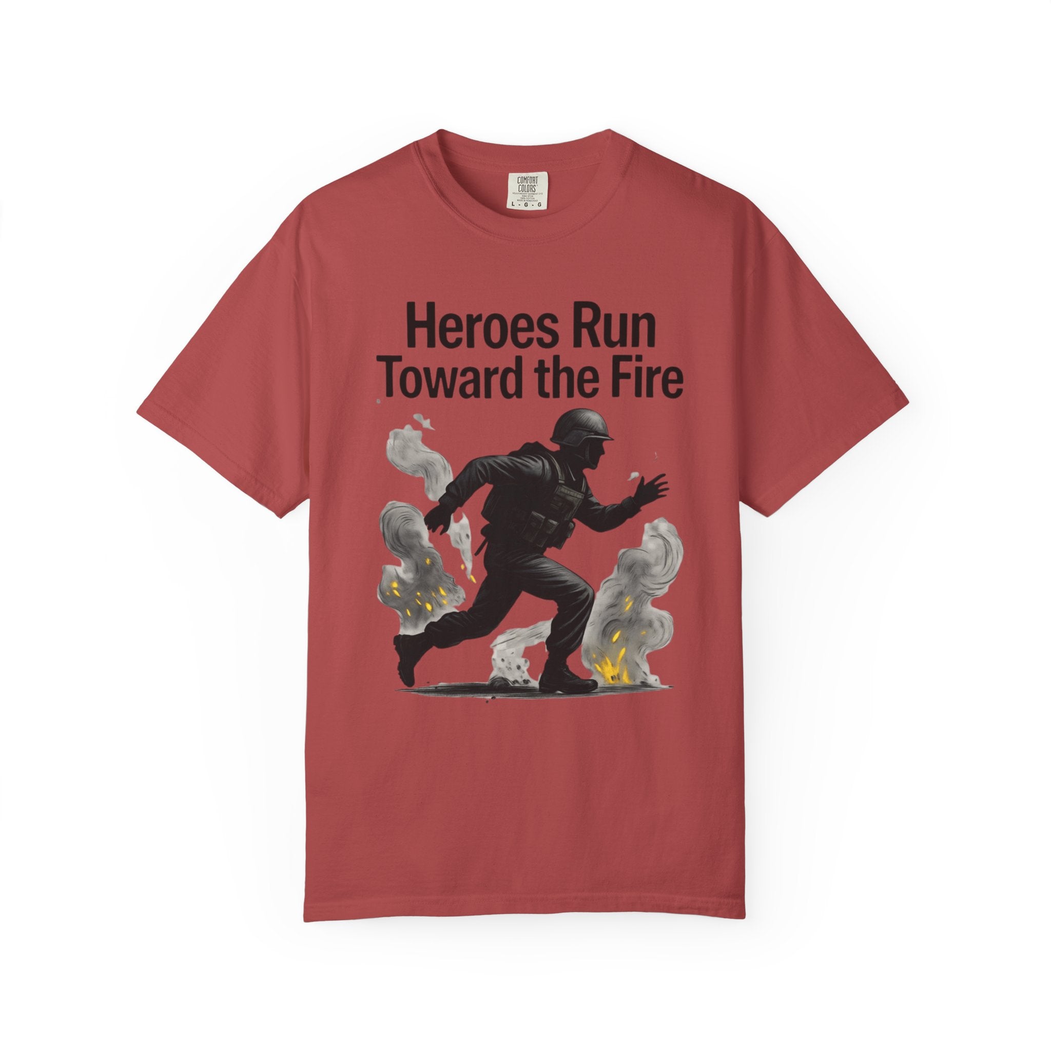 "Heros Run to Fire" Unisex Garment-Dyed T-shirt