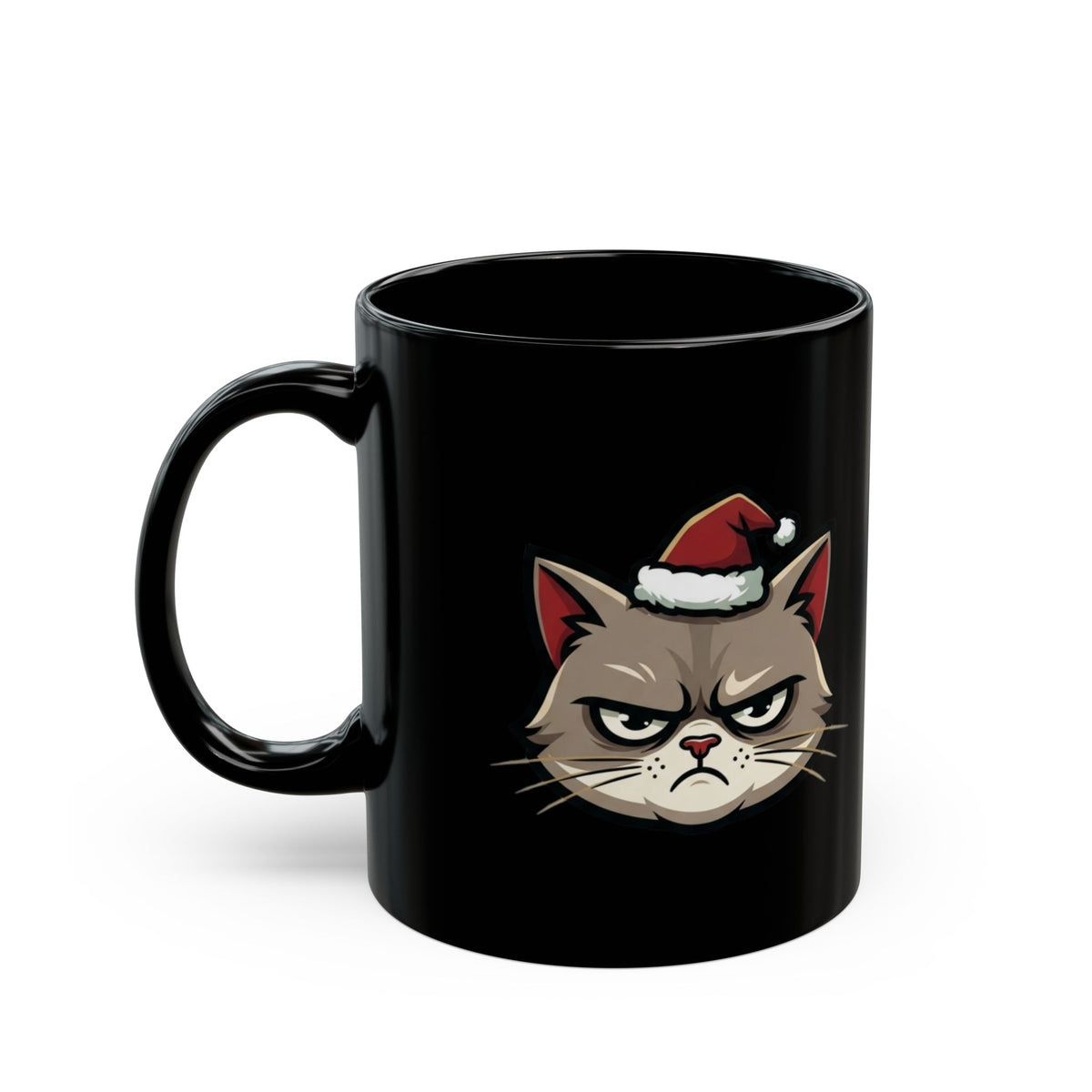 "Bah Humbug" Black Ceramic Mug — Graphic