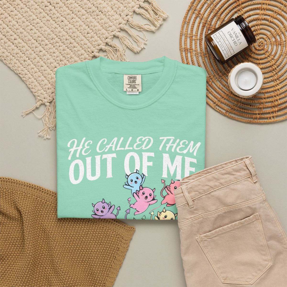 "Good Book Series He Called Them Out Of Me" Unisex Garment-Dyed Tee