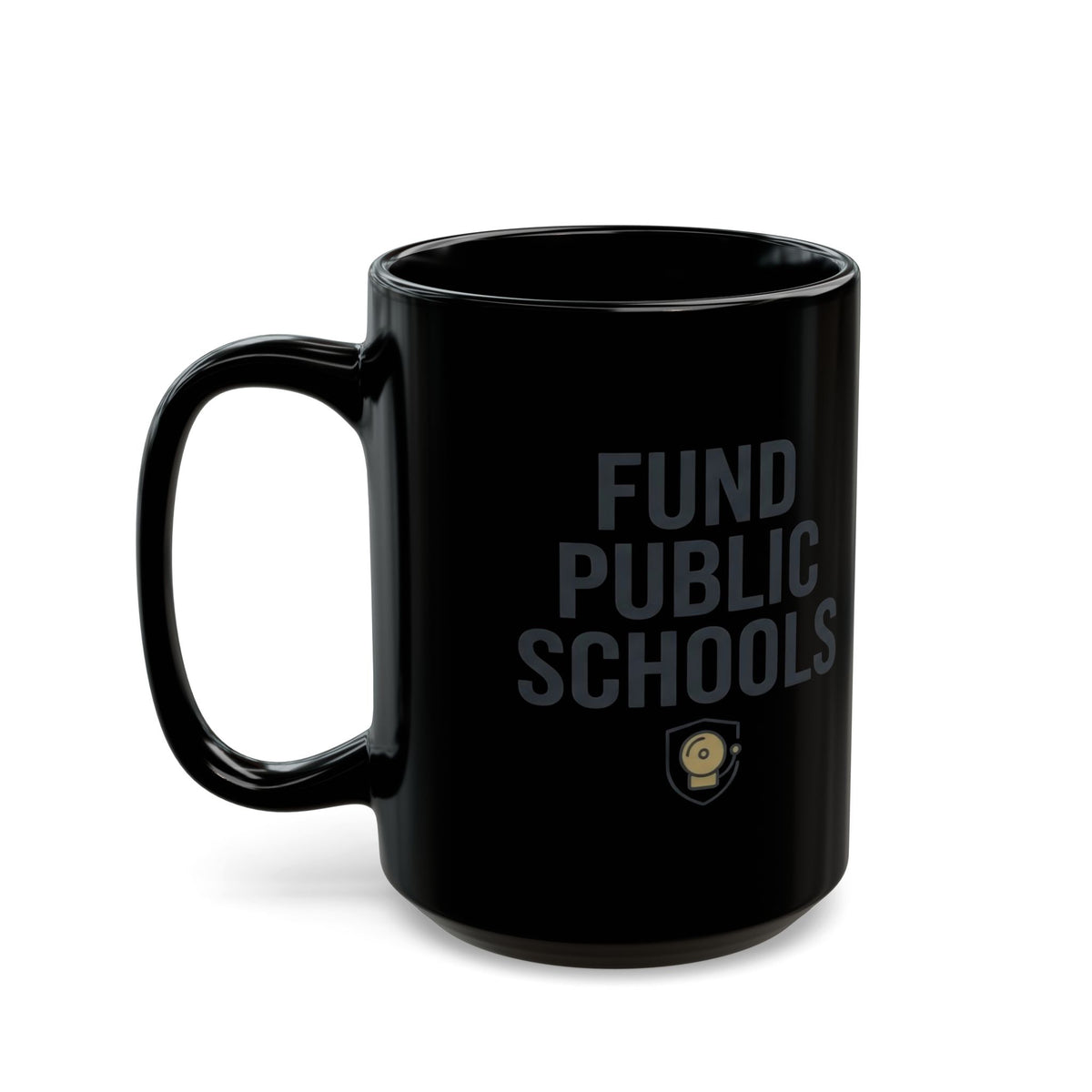 "Protest Series - Fund Public Schools" Black Ceramic Mug — Graphic