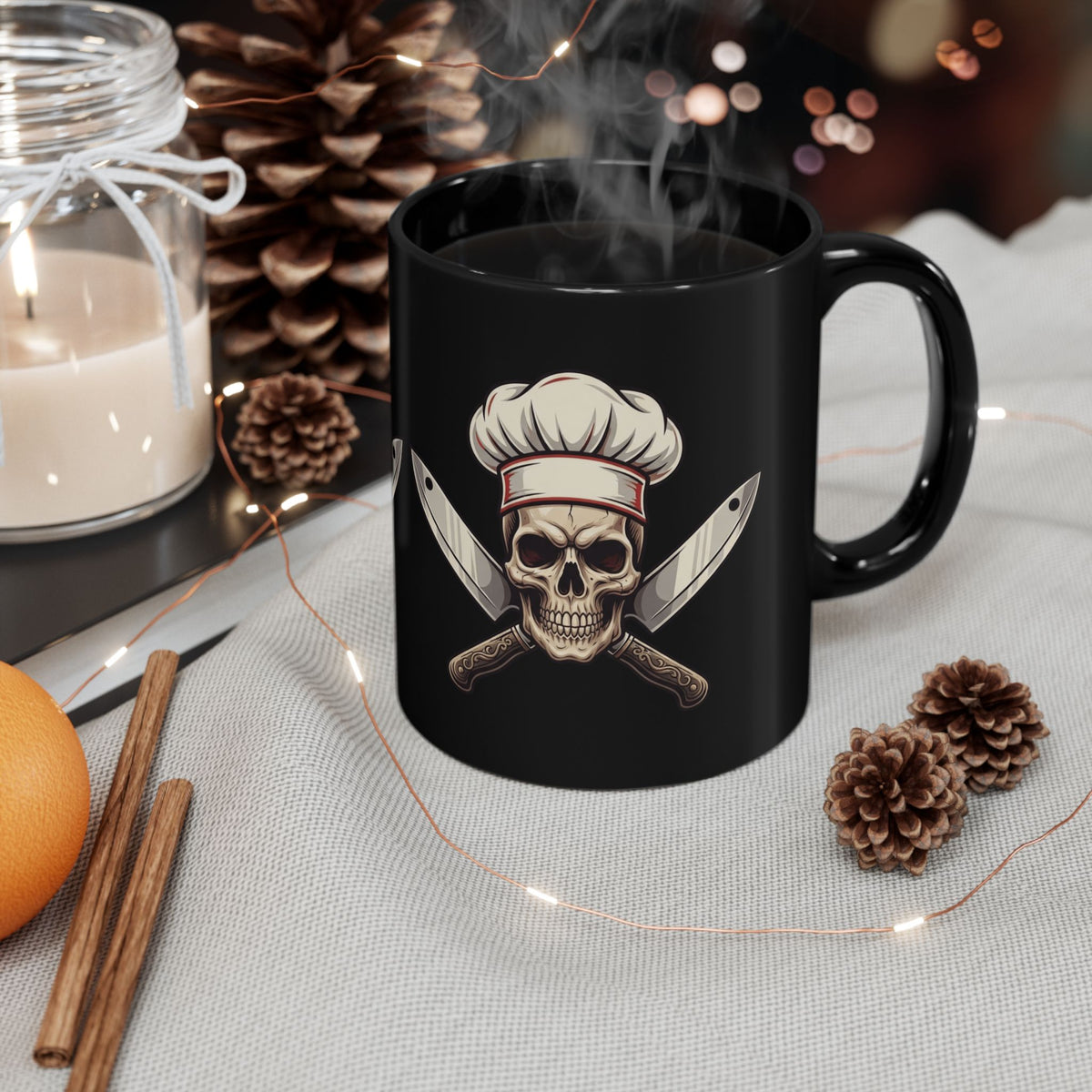 "Hell's Kitchen Literally" Black Ceramic Mug — Graphic