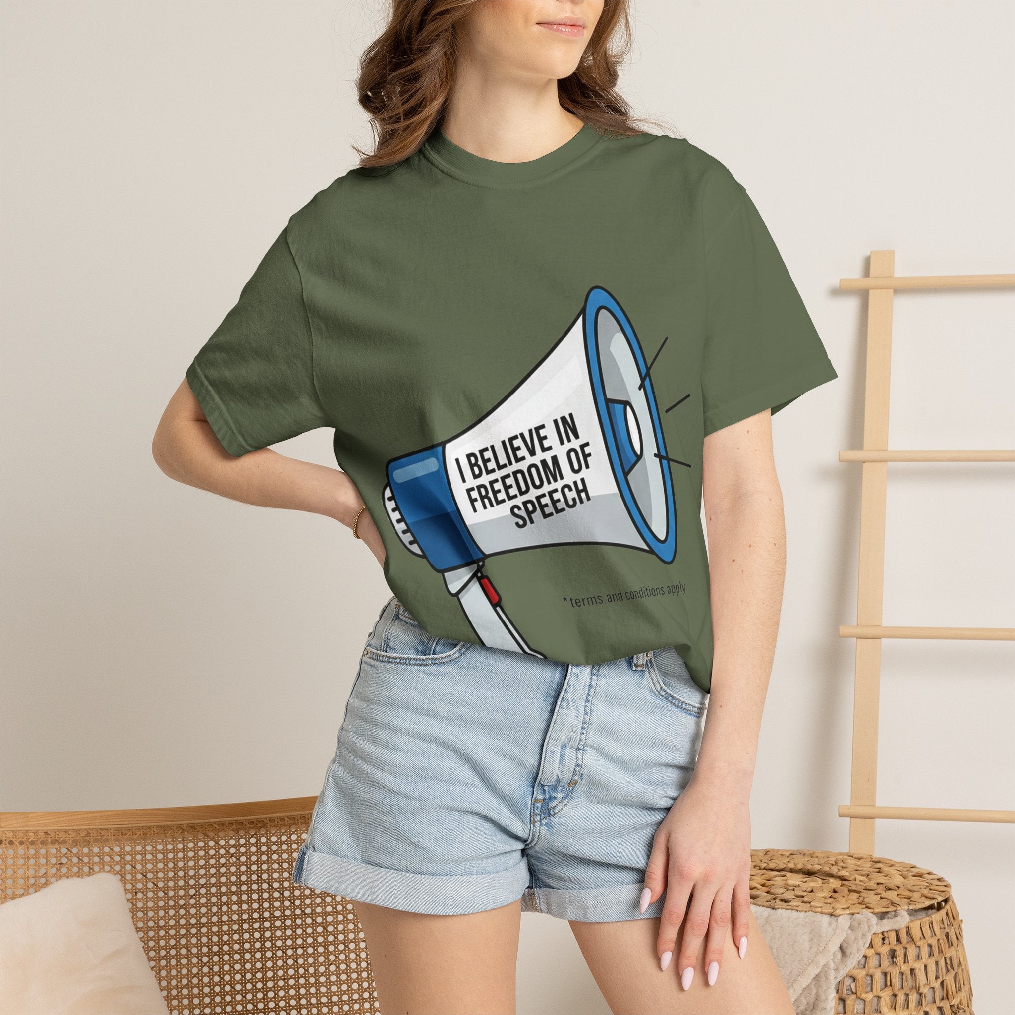 "Freedom of Speech" Unisex Garment-Dyed T-shirt