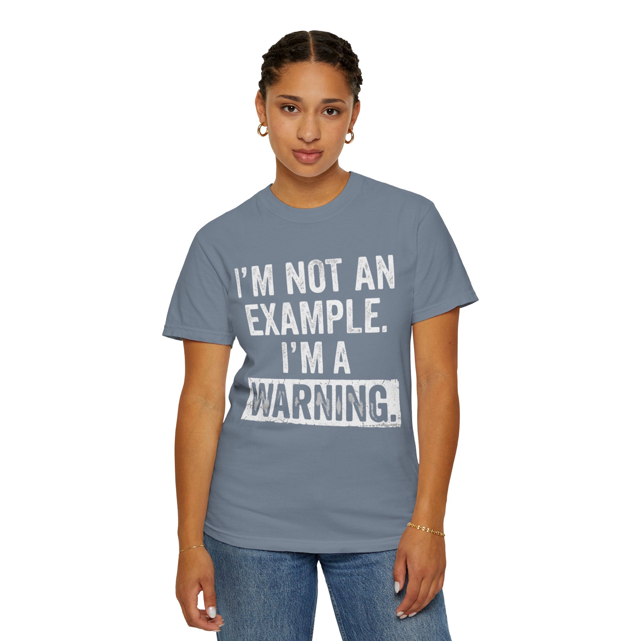 "I'm Not An Example" Unisex Garment-Dyed Tee
