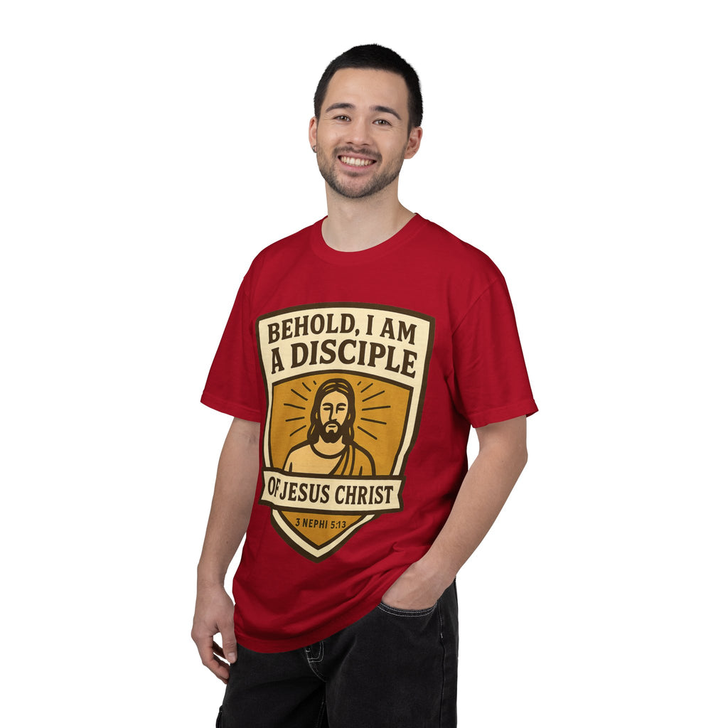 "Behold, I am a Disciple of Jesus Christ" Unisex Garment-Dyed T-shirt