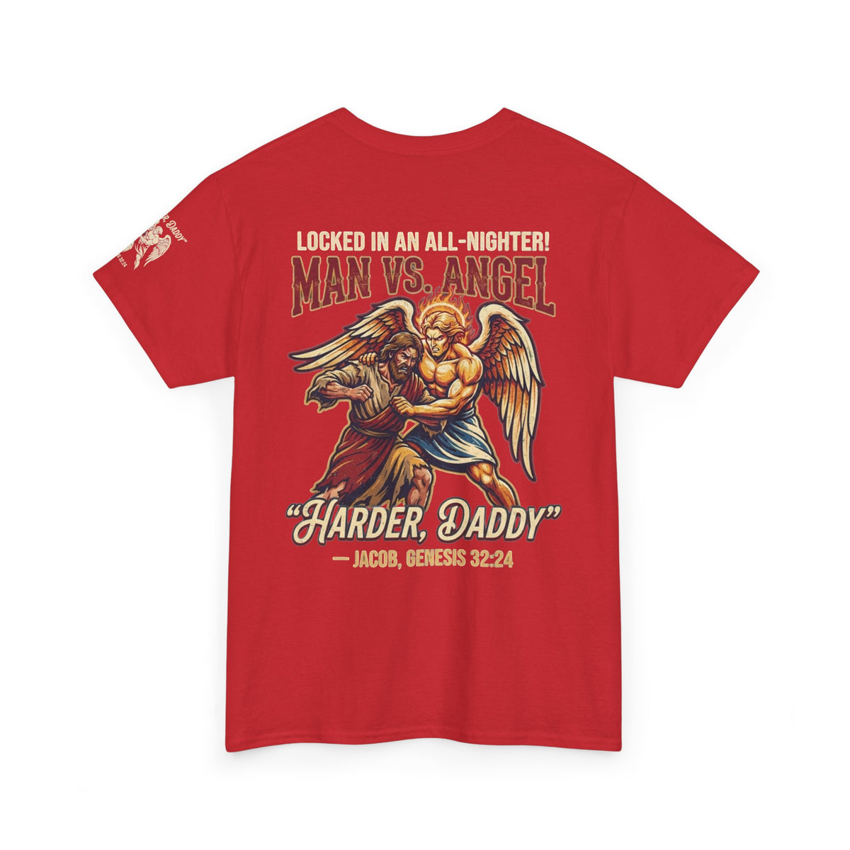 Good Book Series Man vs Angel Premium Graphic Tee