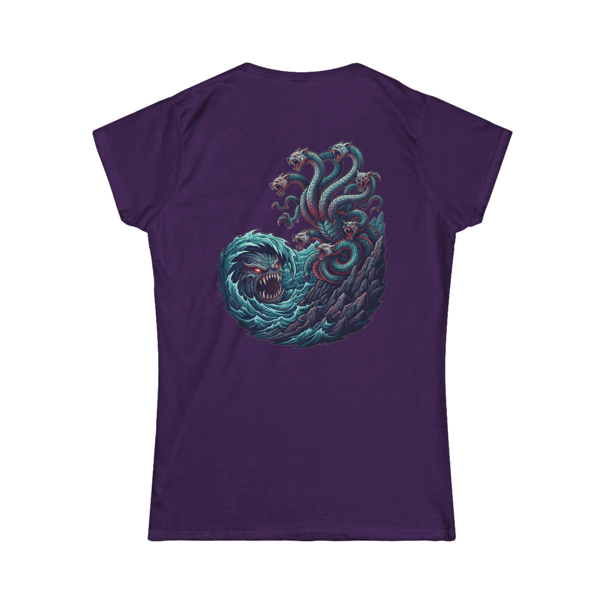 Color: Purple | Charybdis and Scylla (Greek Mythology) Women's Tee