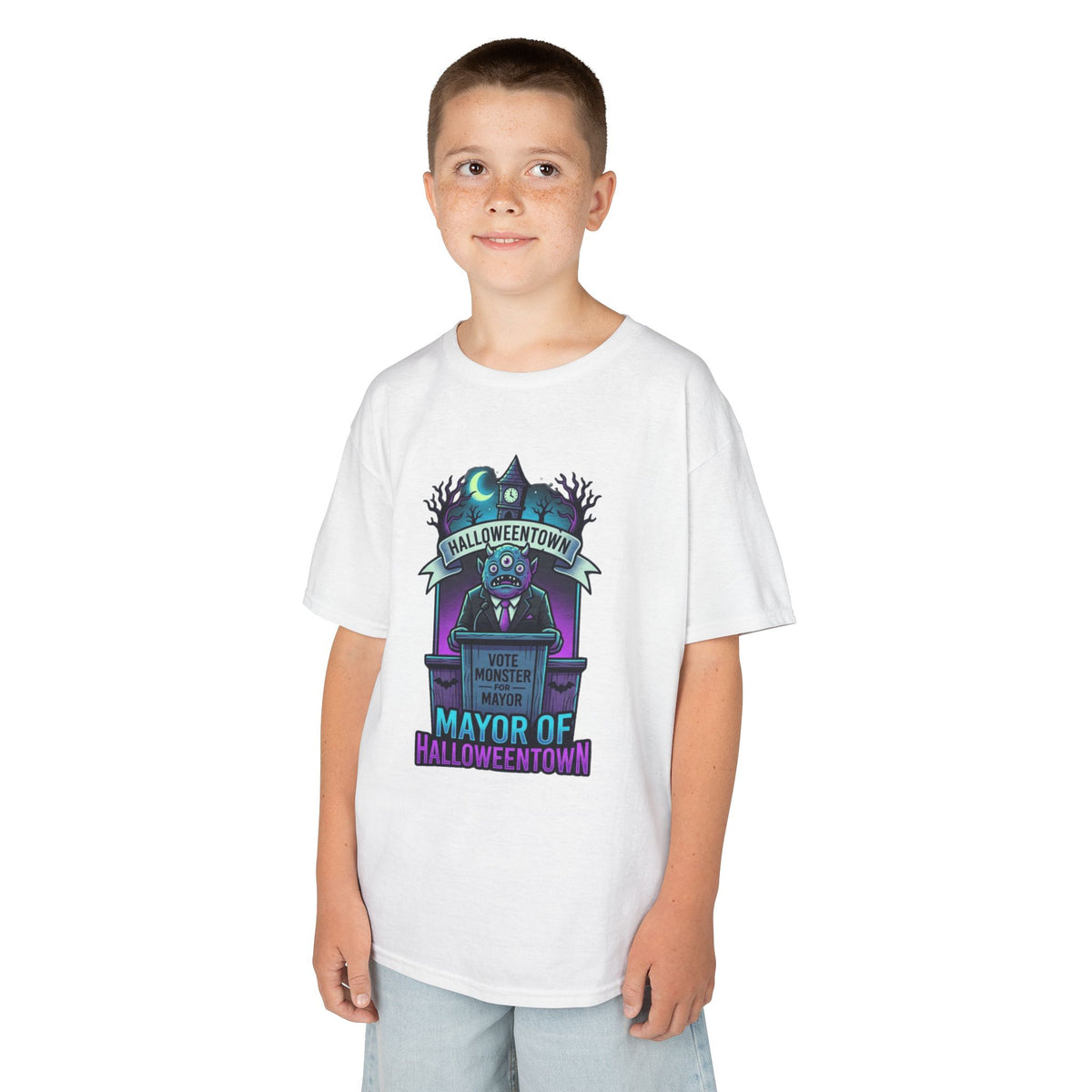 Color: White | Mayor Of Halloweentown Kids Tee