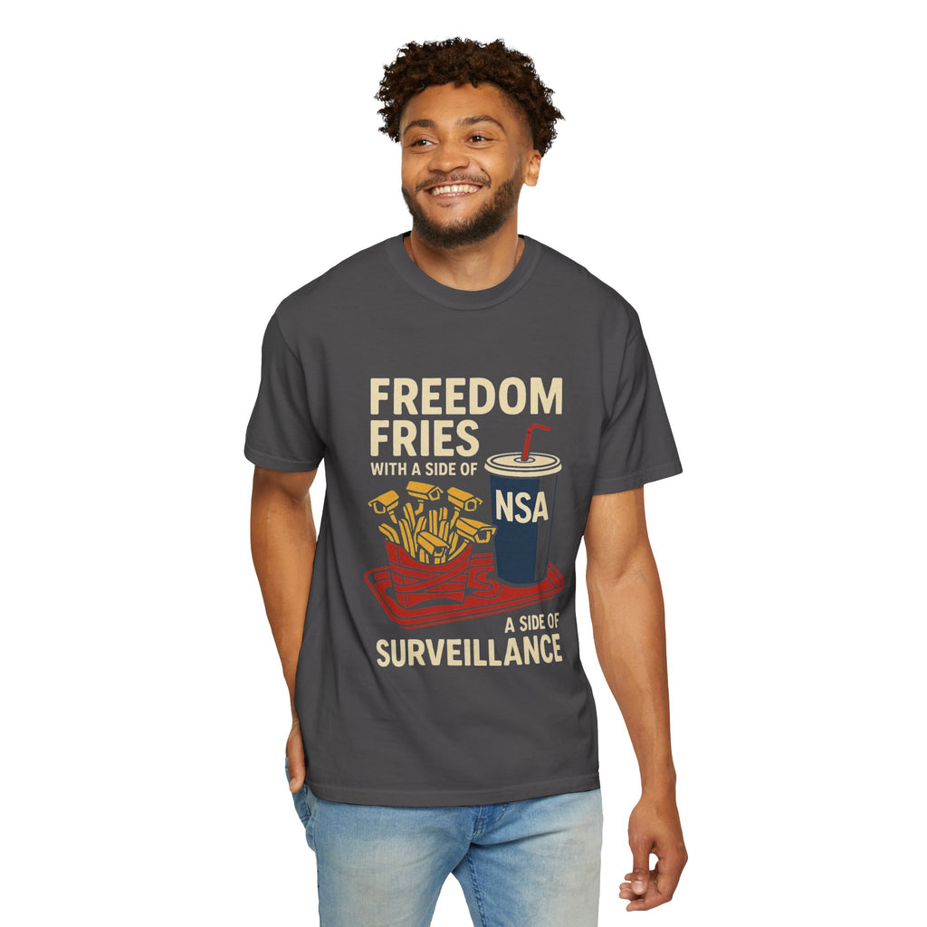 "Freedom Fries (With Extra Eyes)" Unisex Garment-Dyed T-shirt