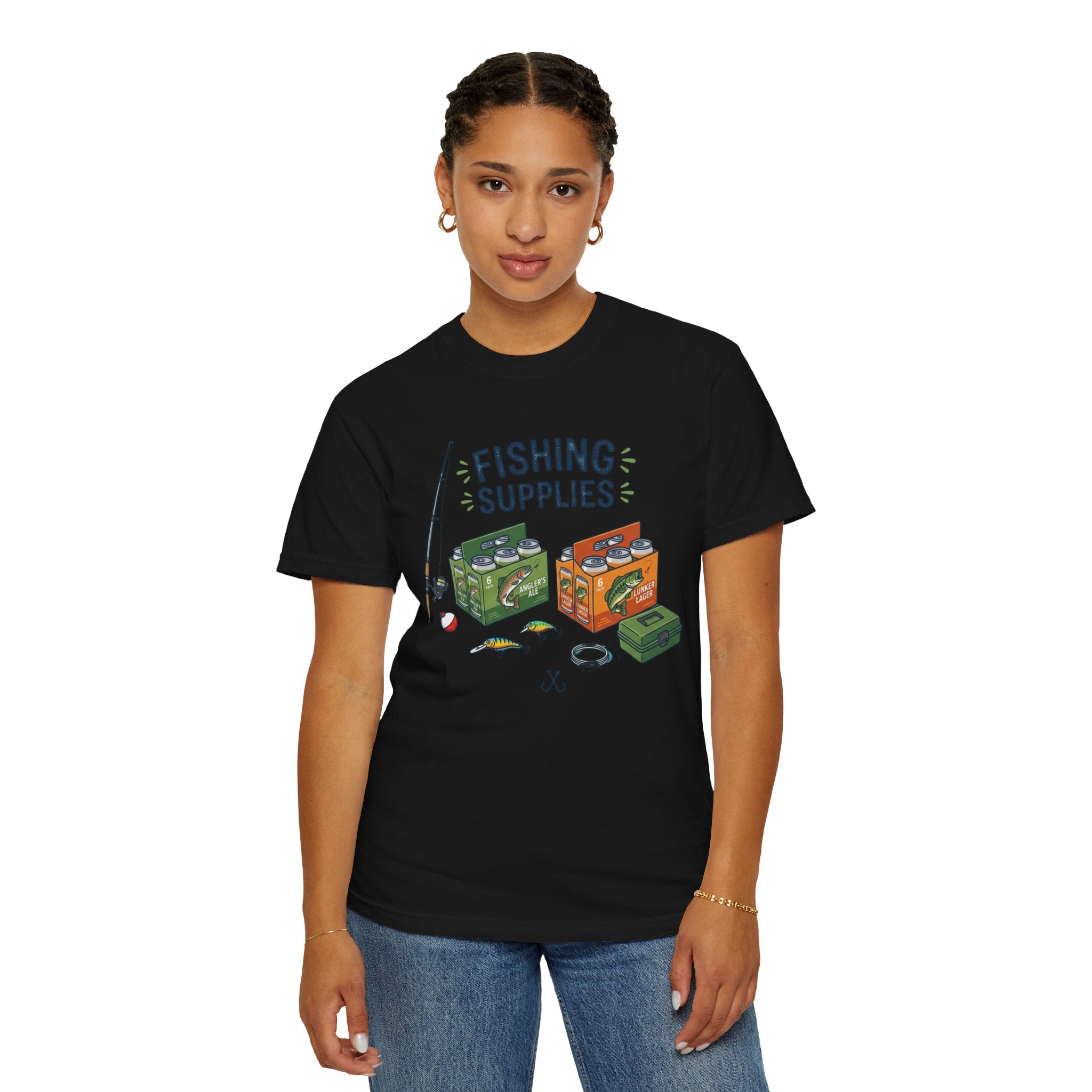 "Fishing Supplies" Unisex Garment-Dyed Tee
