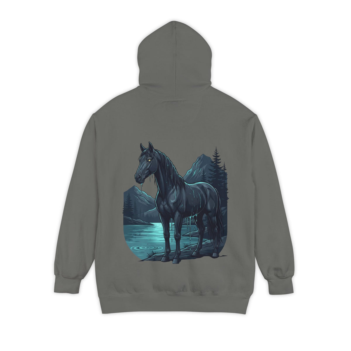 Color: Grey | Kelpie (Scottish Folklore) Garment-Dyed Hoodie