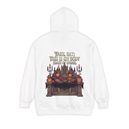 Color: White | This Is My Body Garment-Dyed Hoodie