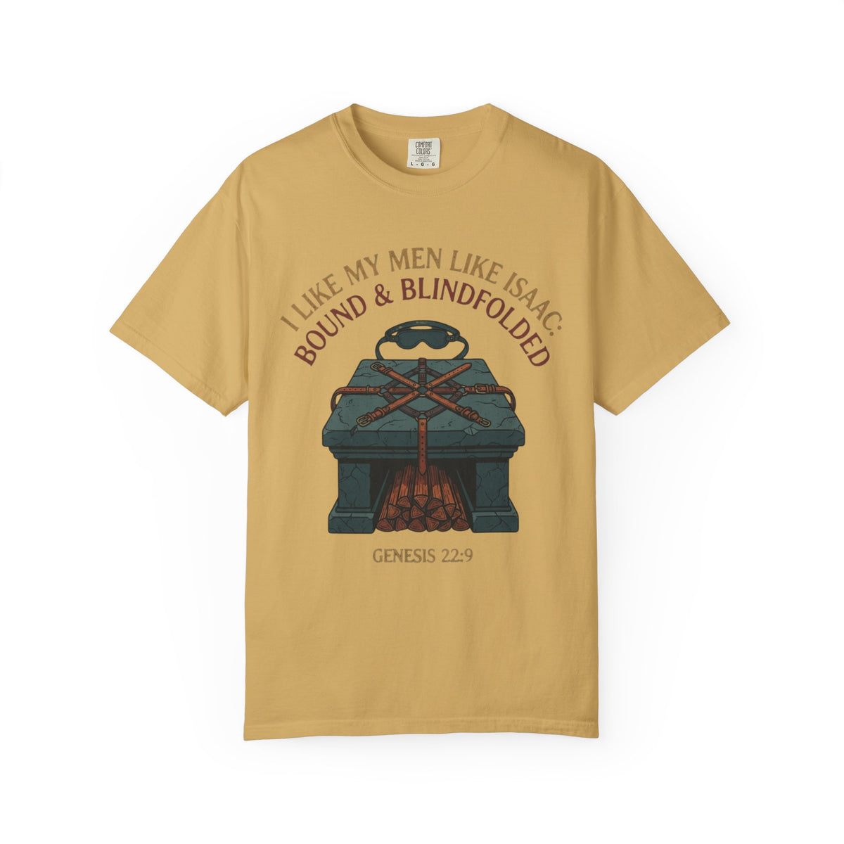 "Good Book Series Bound & Blindfolded" Unisex Garment-Dyed Tee
