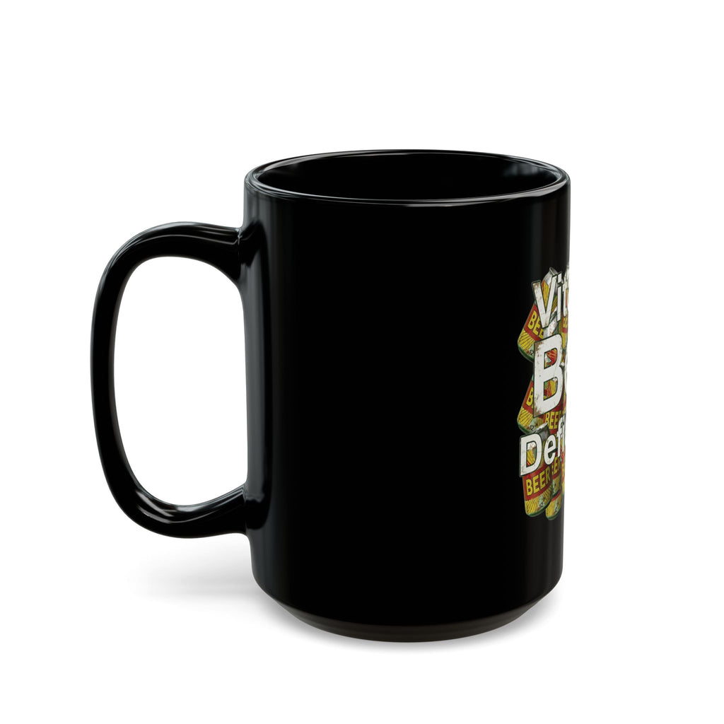"Vitamin Beer-4" Black Ceramic Mug
