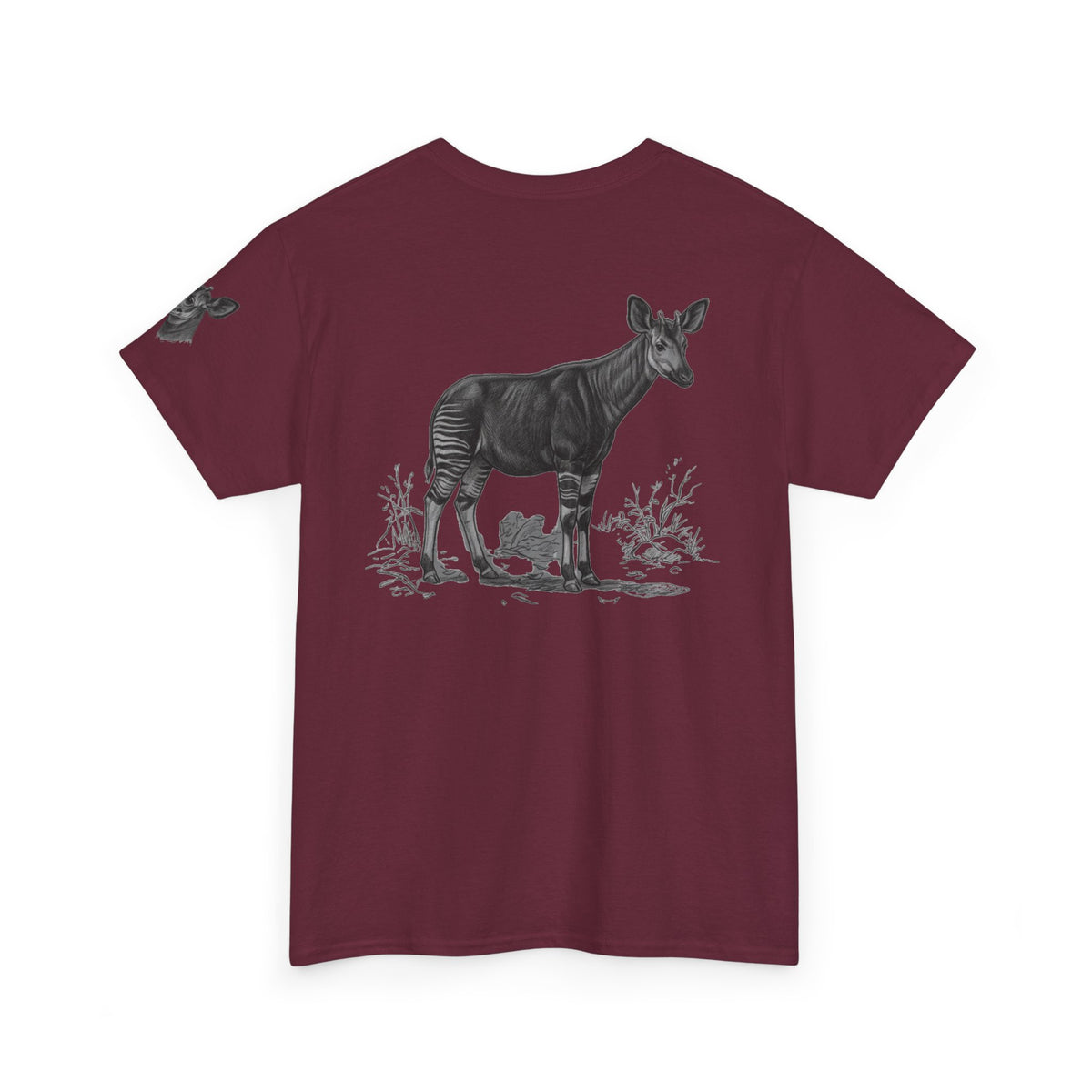 "Pencil Sketch Art Okapi" Premium Graphic Tee