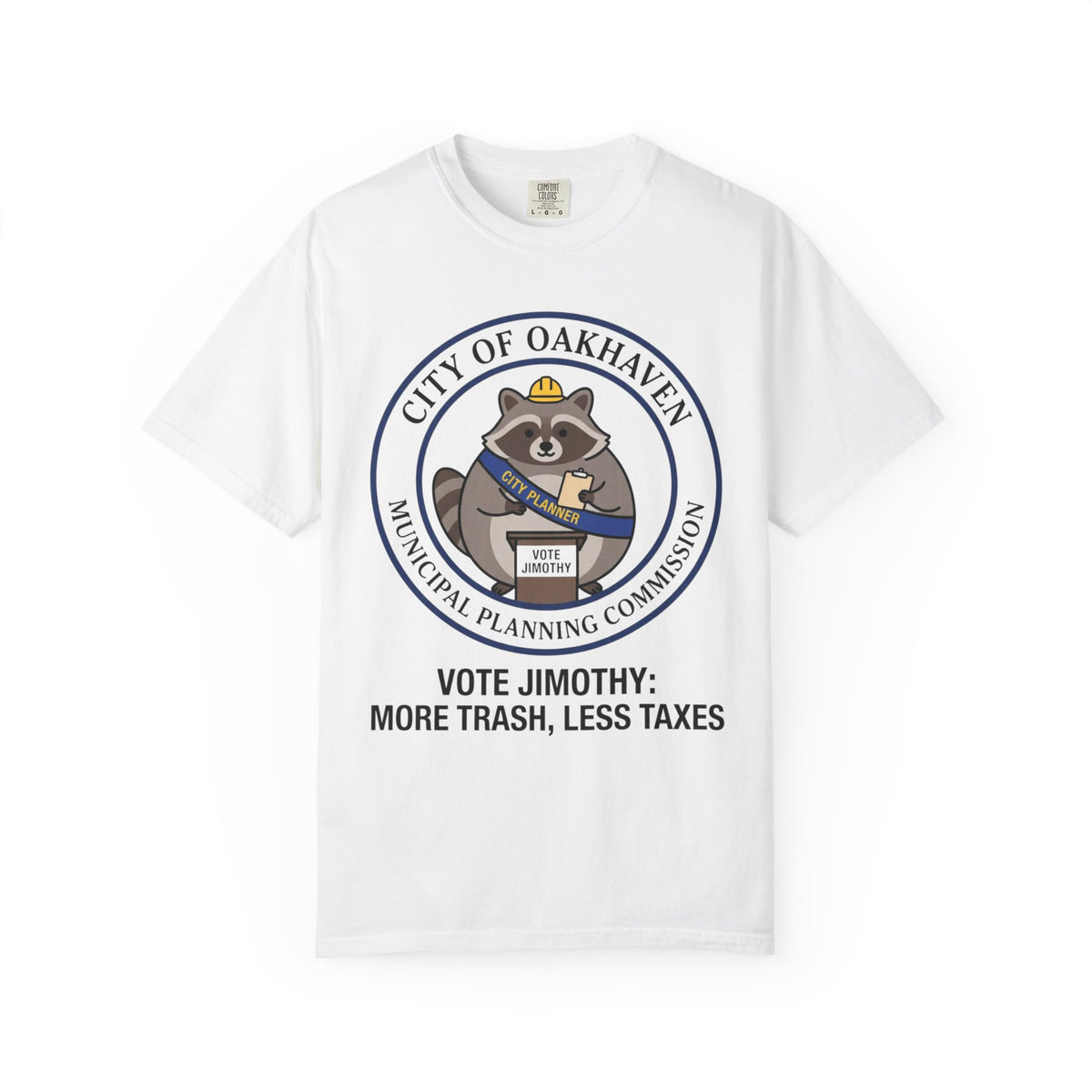 Color: White | Jimothy Unisex Garment-Dyed Tee