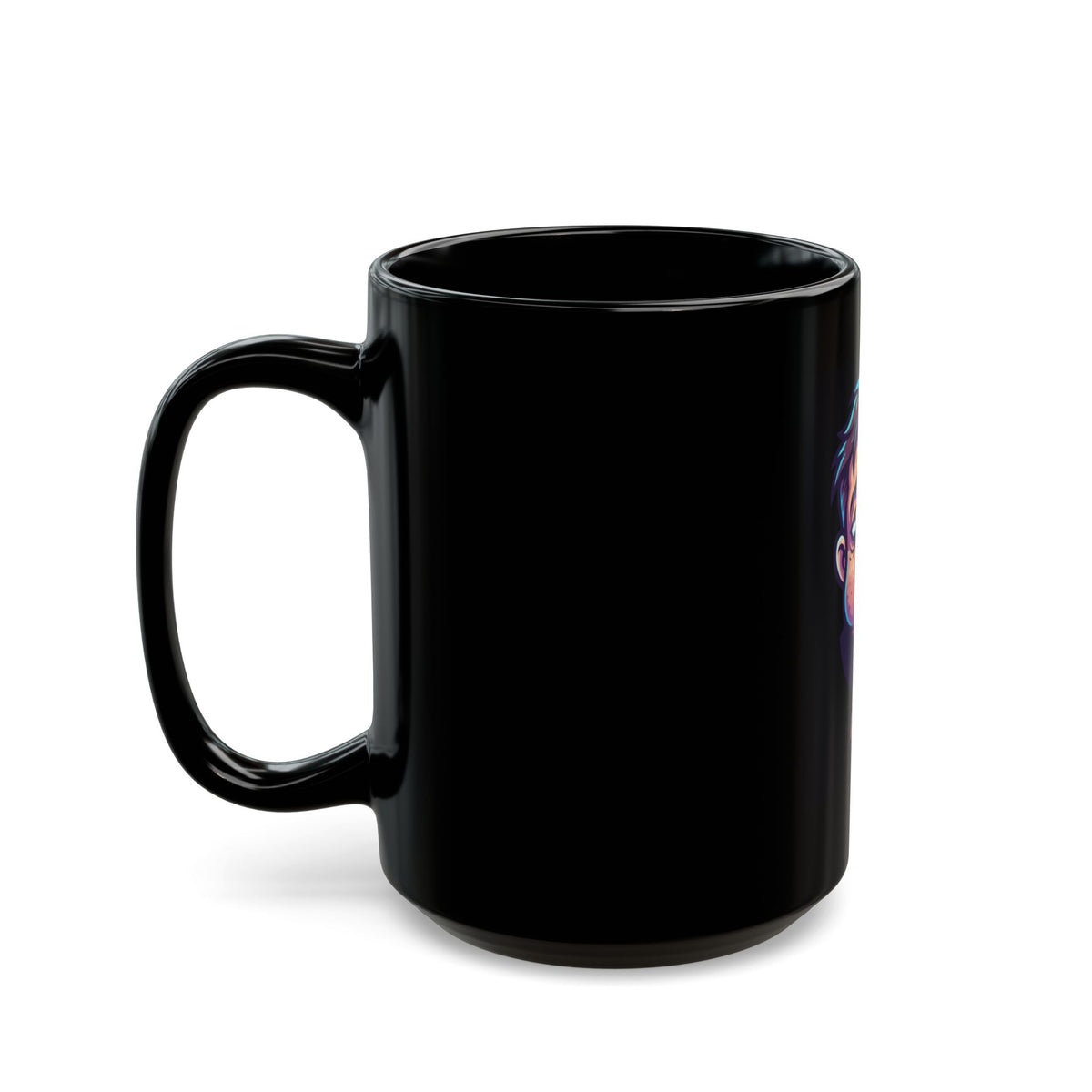 "Forgive Me Father Too Much Candy" Black Ceramic Mug — Graphic