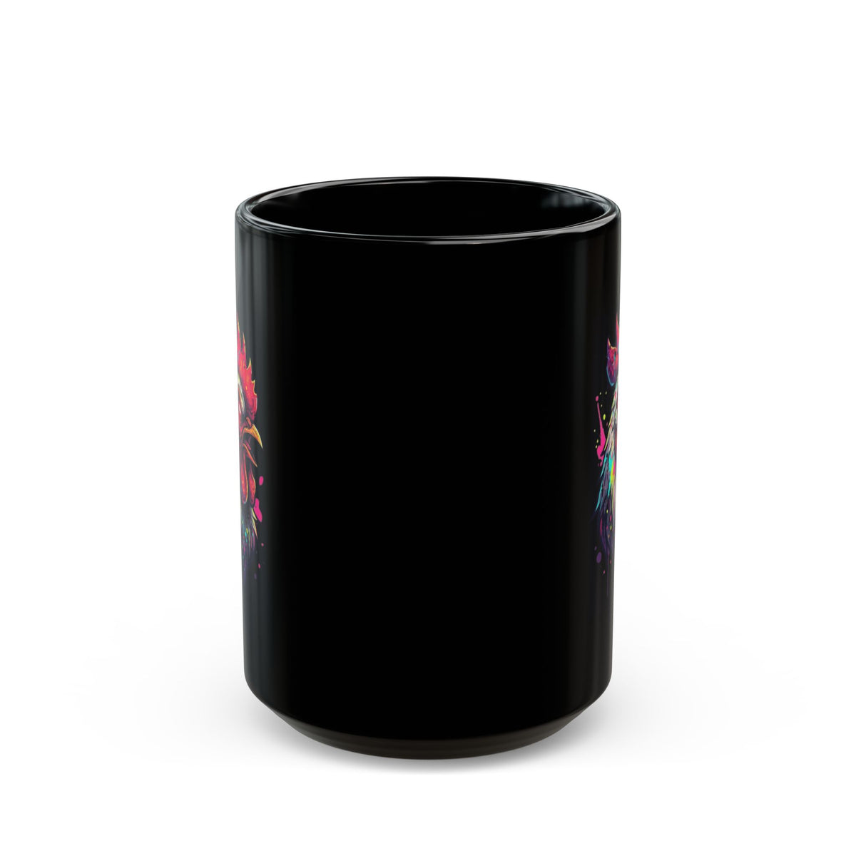 "Chickenshit" Black Ceramic Mug — Graphic