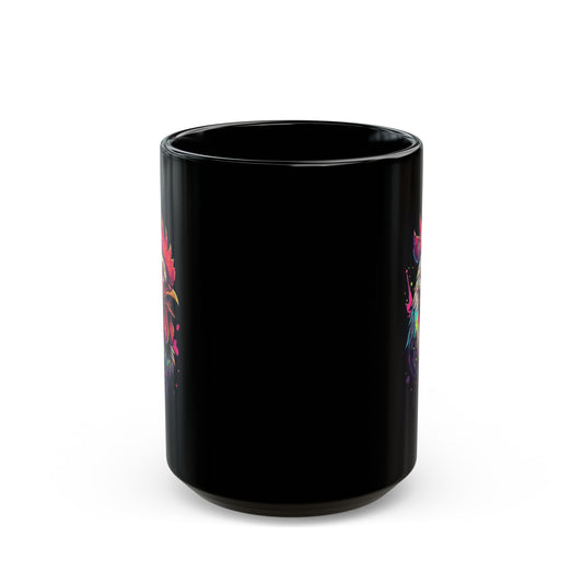 "Chickenshit" Black Ceramic Mug — Graphic