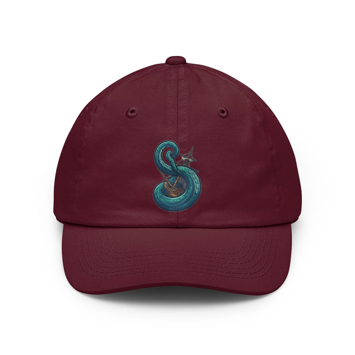 Color: Maroon | The Kraken (Norse-Global Maritime) Dad Hat — Graphic