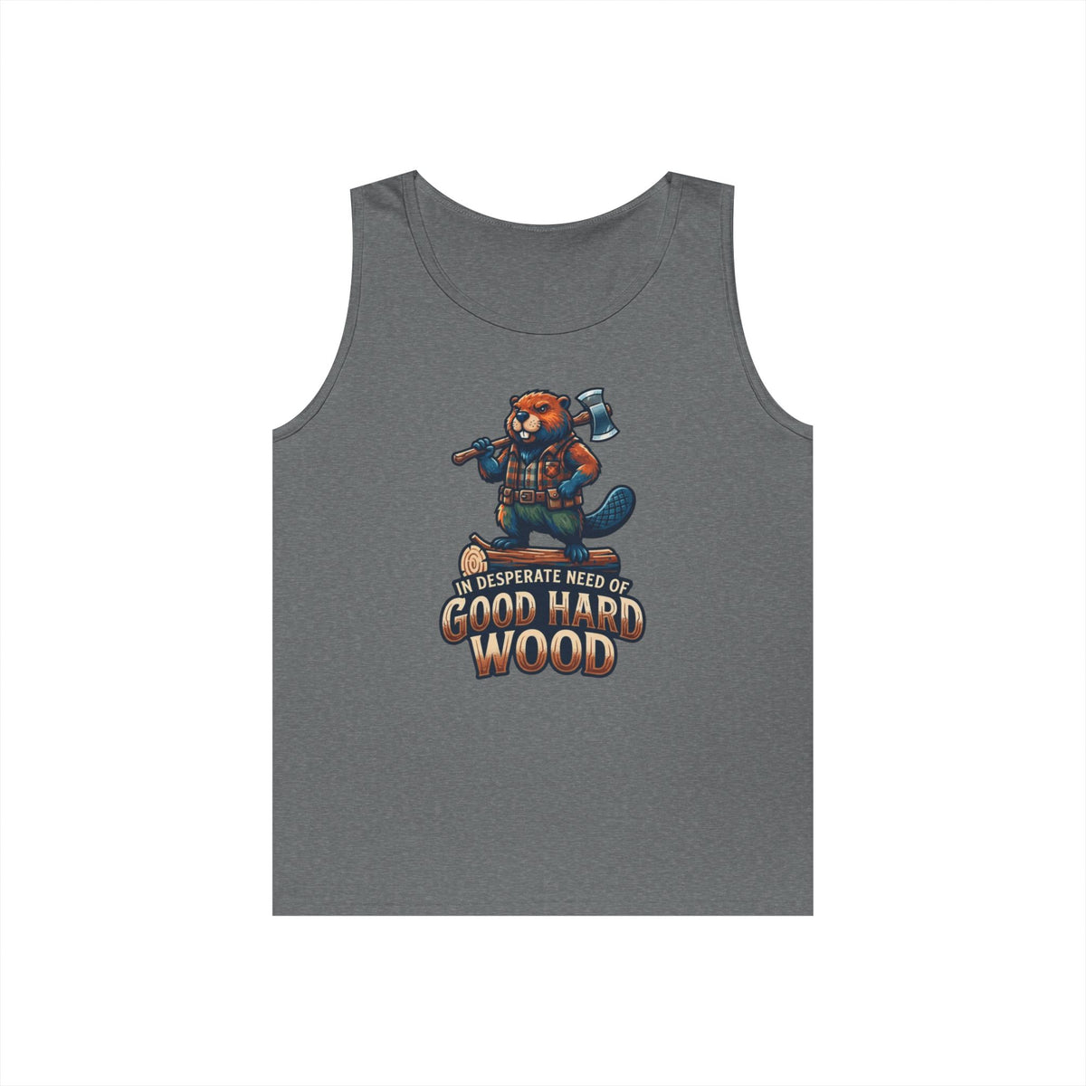 Color: Graphite Heather | In Desperate Need of Good Hard Wood Tank Top