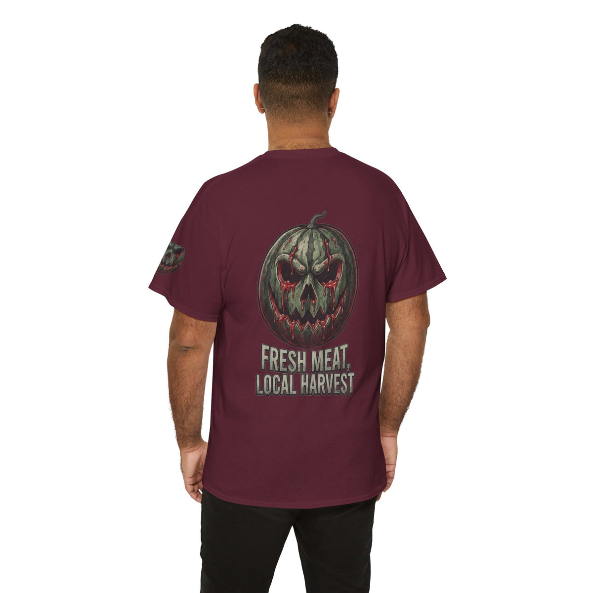 Color: Maroon | Fresh Meat, Local Harvest Premium Graphic Tee