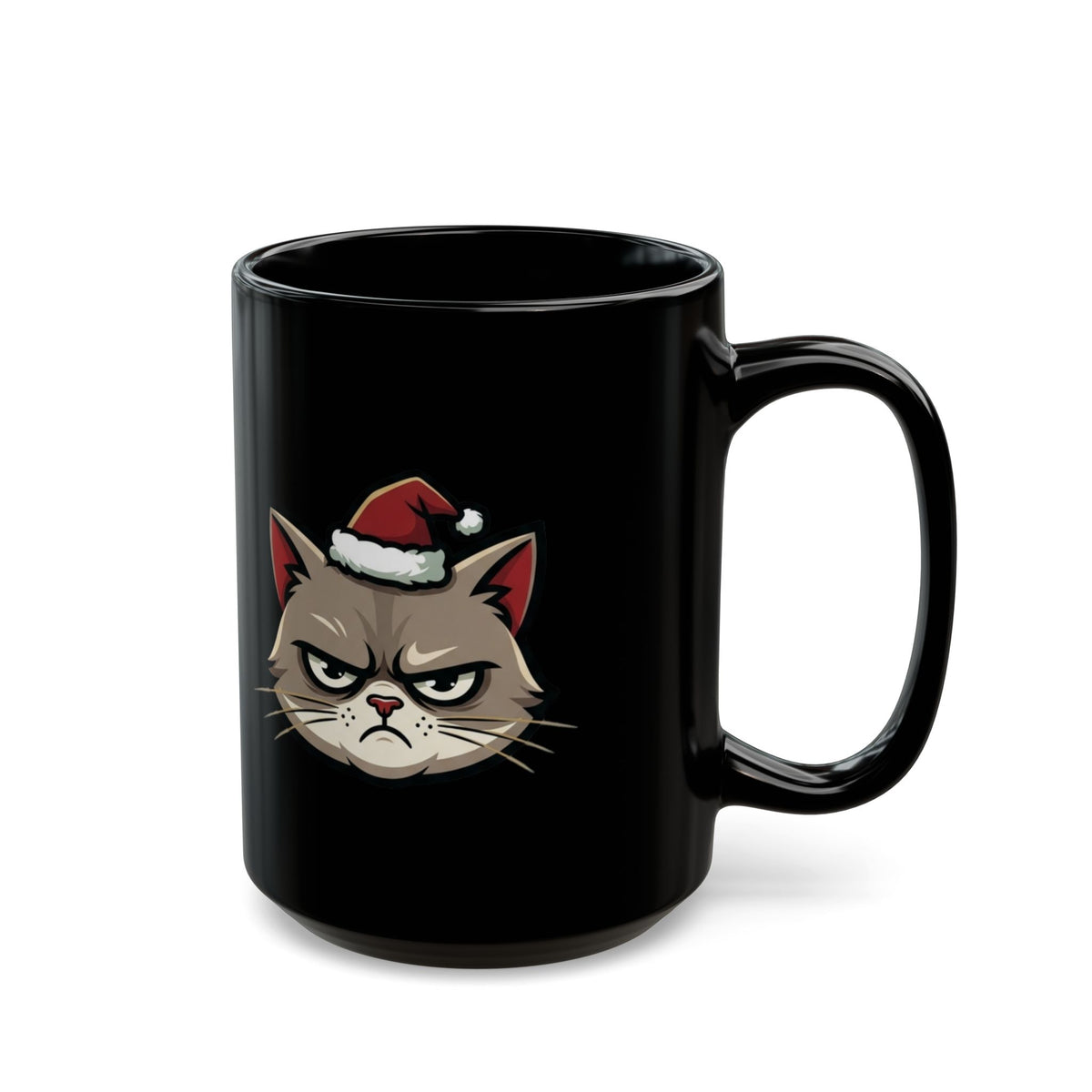 "Bah Humbug" Black Ceramic Mug — Graphic
