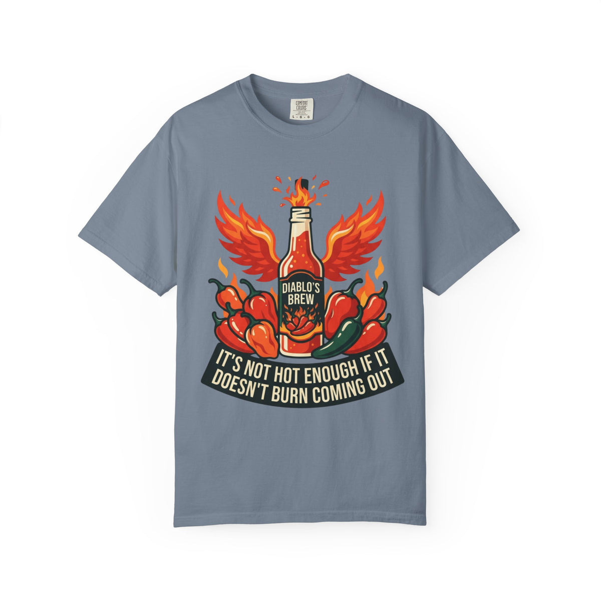 Color: Blue Jean | Burns Coming Out Unisex Garment-Dyed Tee